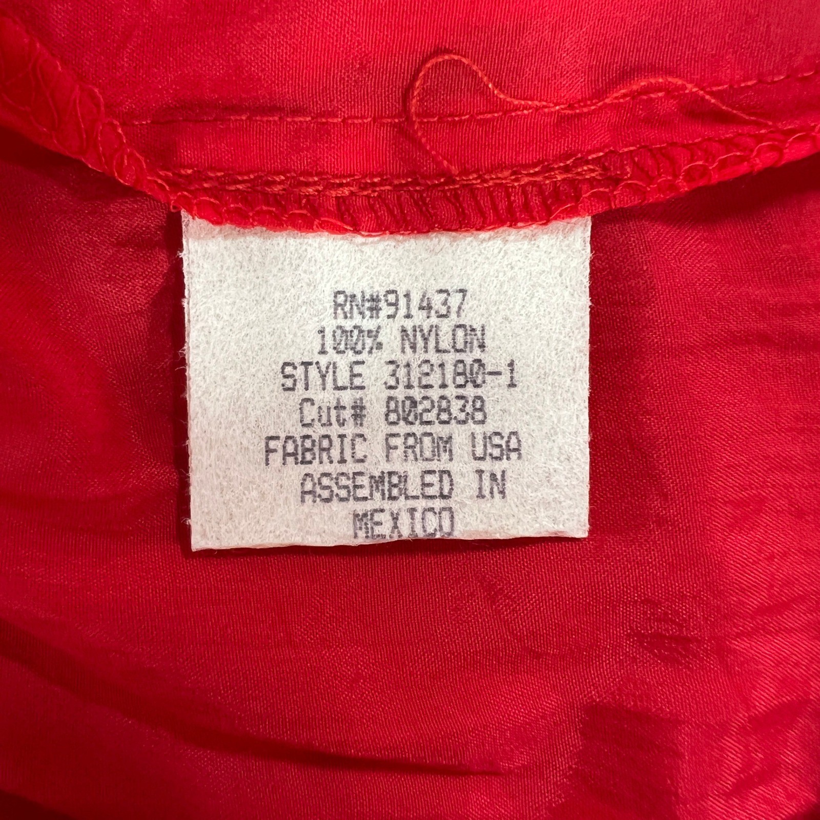 Guess Sport Track Pants Junior Small Red Nylon Vintage 90s Windbreaker NWT