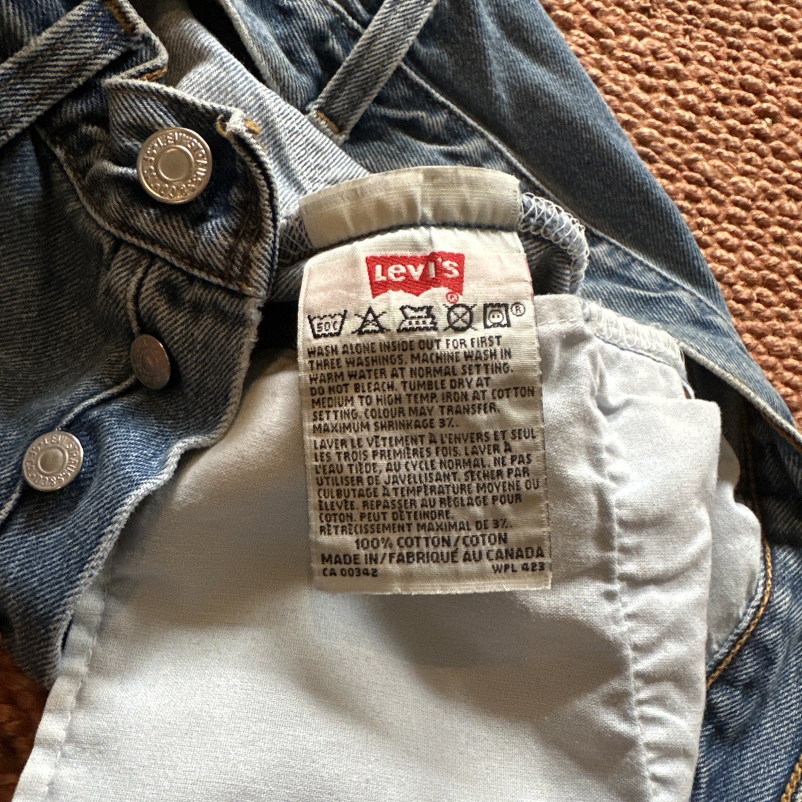 Vtg W’s 80s Levis 501 Jean 32×32 (30×29) Blue Made In Canada Factory 216