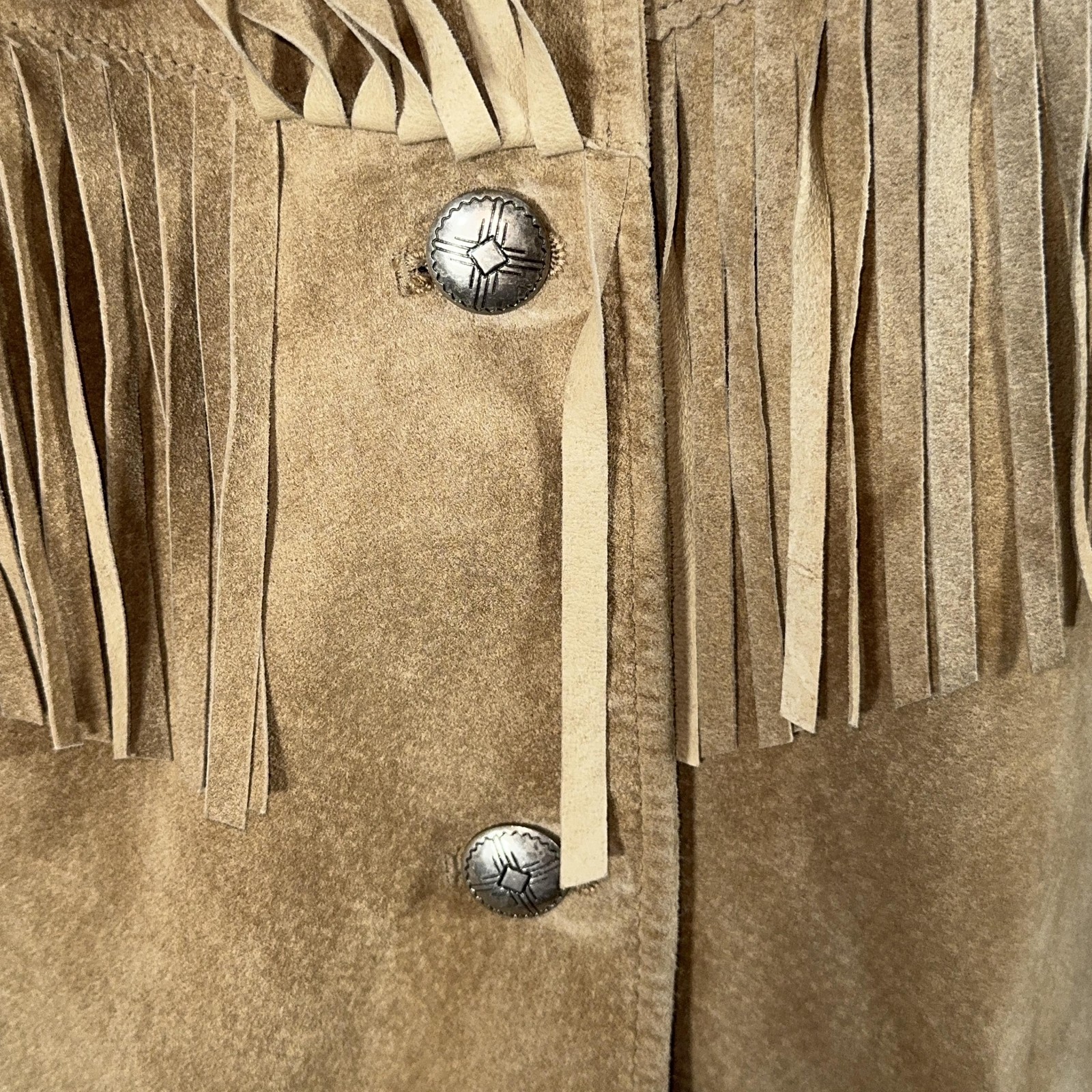 Vintage Ralph Lauren Suede Fringe Jacket Womens Large Brown Western Cowgirl FLAW