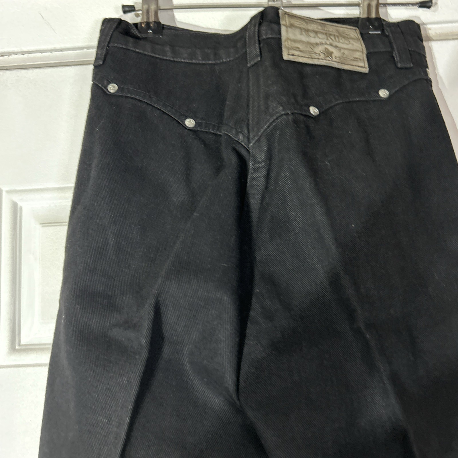 Vtg 80s Rockies Rocky Mountain Black Bareback High Waist Western Jeans USA