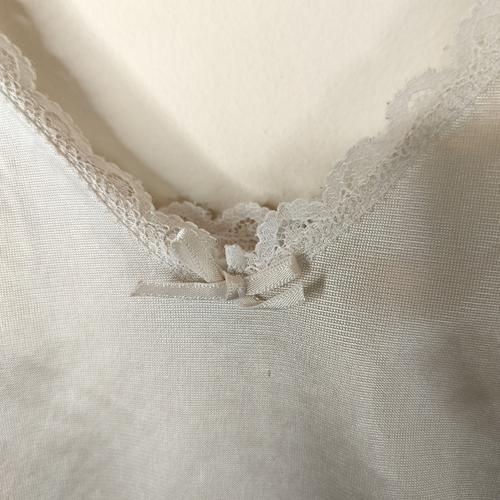 Vtg Satin Nylon Lace Camisole Tank 36 Small Warner’s Y2K Fairy Lingerie Slip