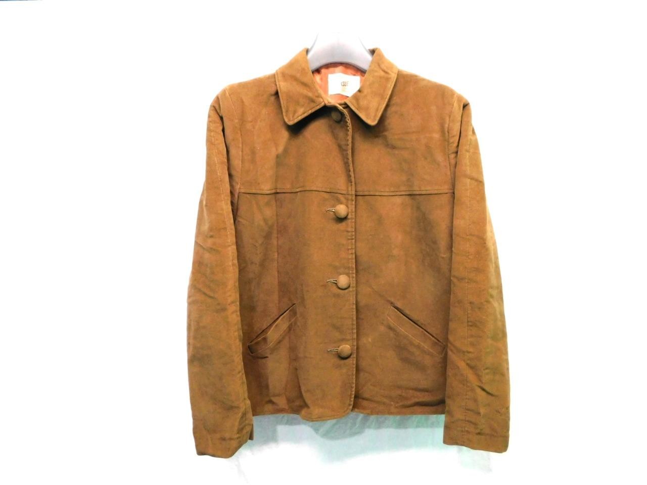 Vintage 60s Heeksuede Holland M Brown Jacket Velour Faux Suede Button MCM Mod