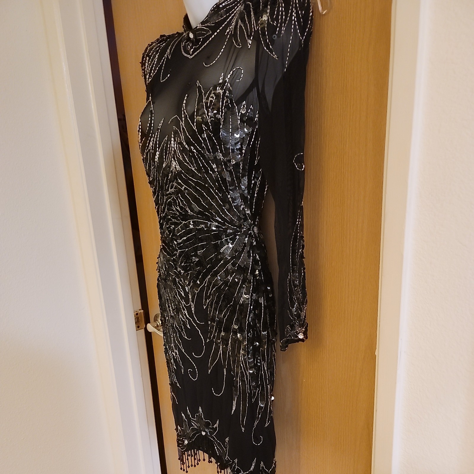 VTG VINTAGE Casadei Women’s Vintage Dress GLASS beaded Size 8