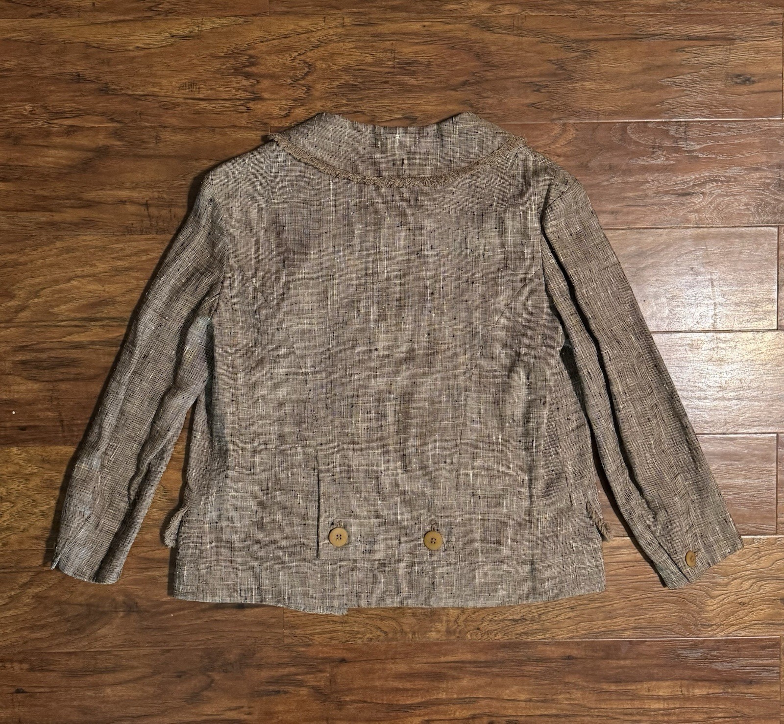 Vintage 1960s Carlye Women’s Jacket Linen Blazer With Matching Skirt Size Small