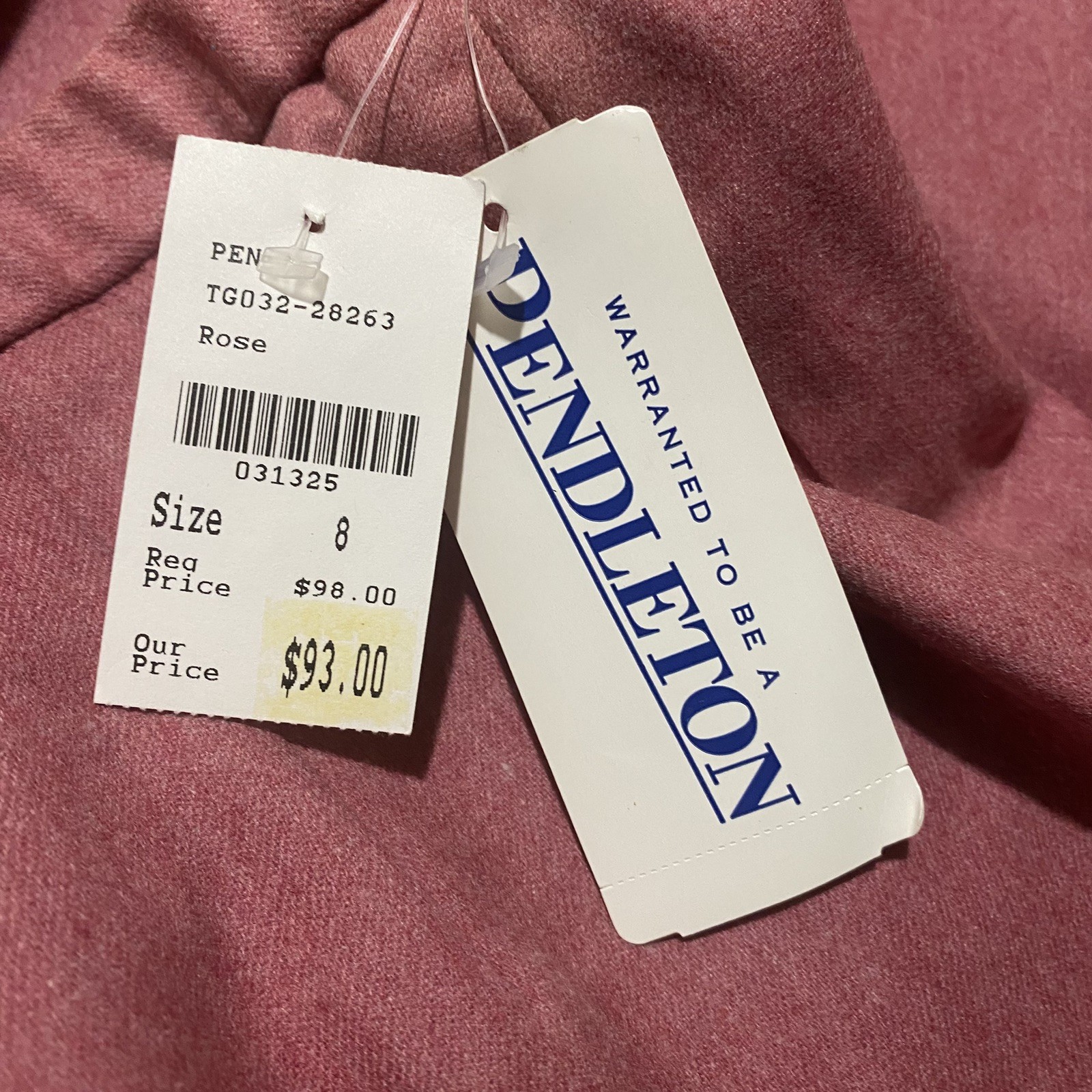 NWT VNTG Pendleton Womens 90’s Power Skirt Sz 8 Pink Solid Wool Classic Preppy