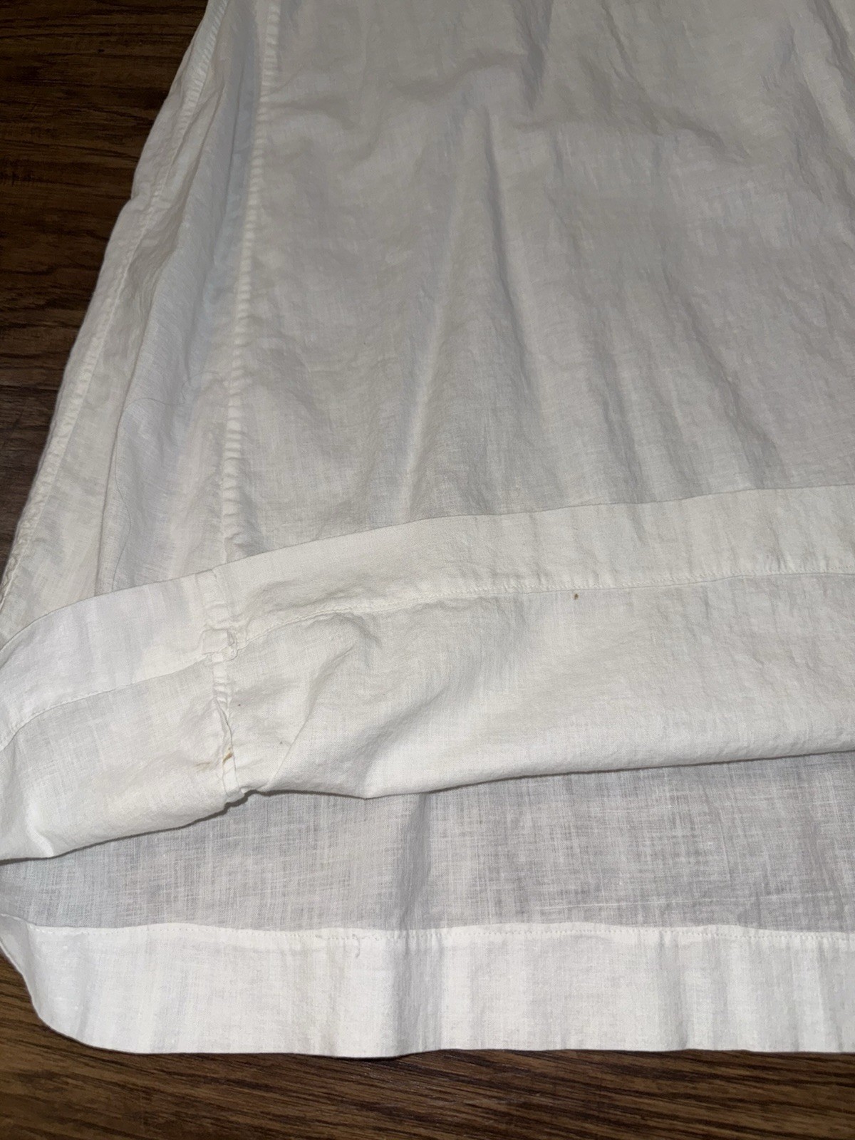 Antique 1900s Edwardian White Cotton Nightgown Hand Crochet Lace Yoke Cuffs