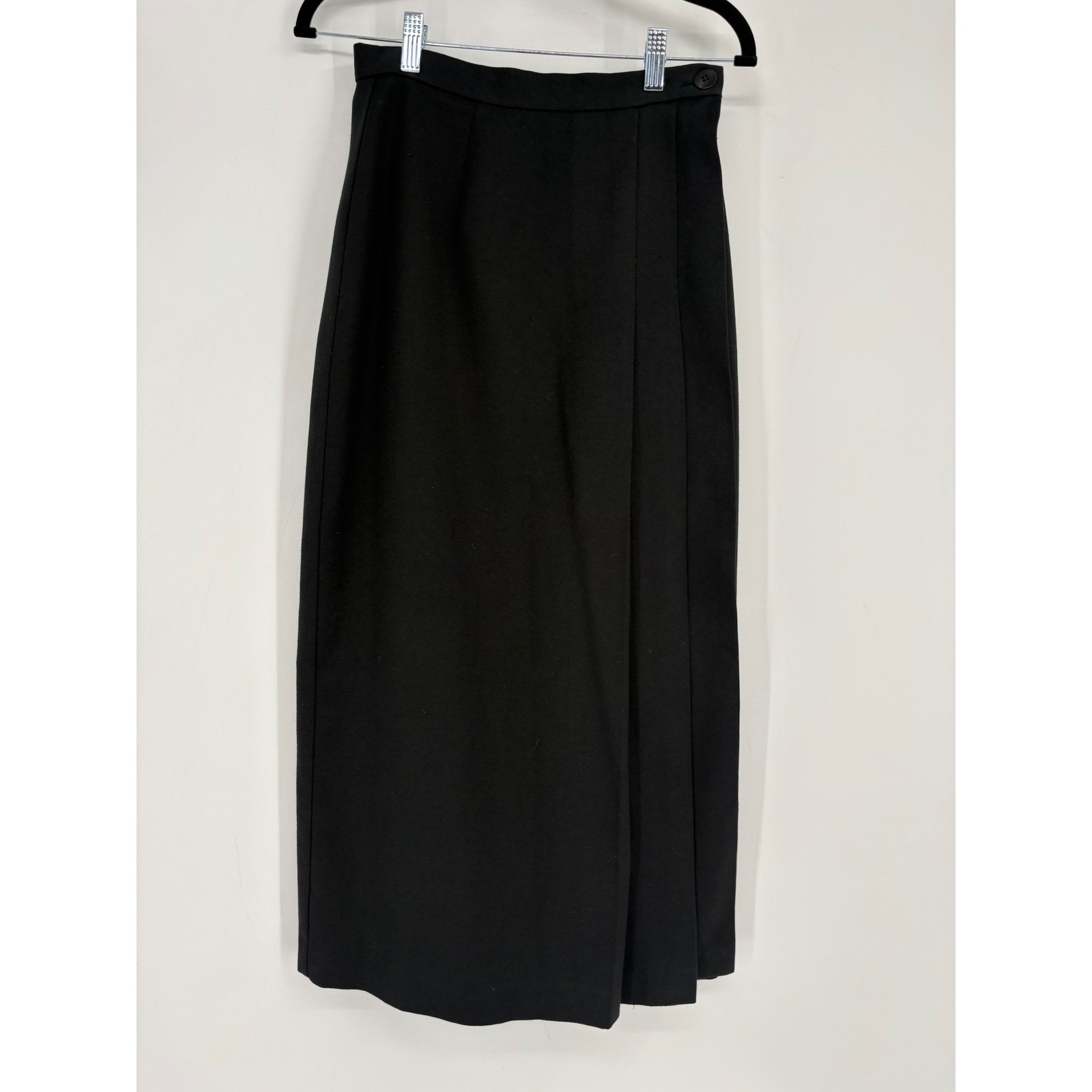 New York Michele Skirt Womens 8 Black Maxi Vintage High Waist Pleated