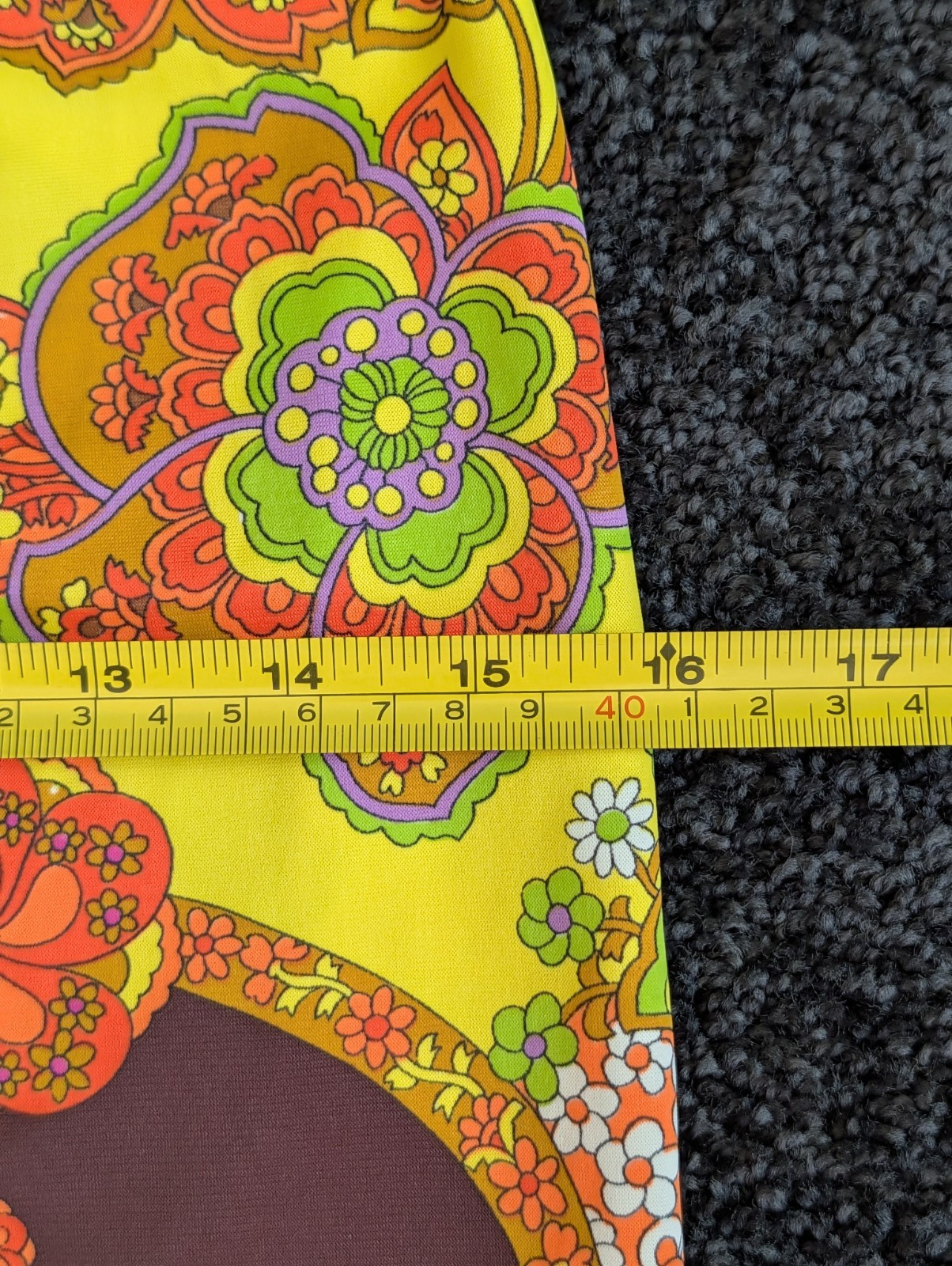 Vtg 70s Catalina Maxi Dress Psychedelic Mod Print Resort Wear XS Built-In Bra