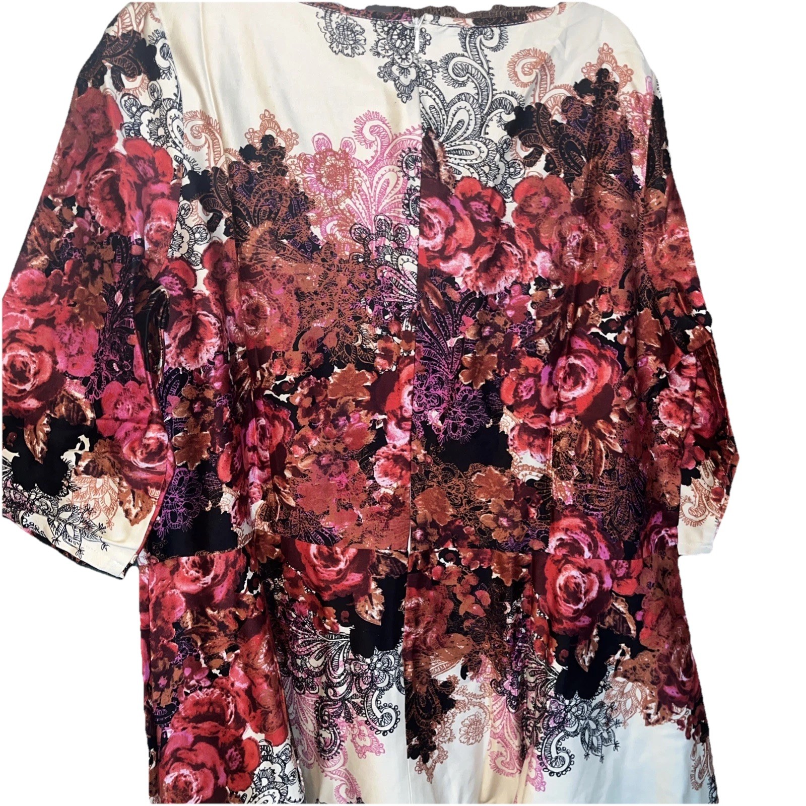 Lady V oluptuous Tea Dress 1950s Style Floral Plus 26/28 Vintage Classy Look