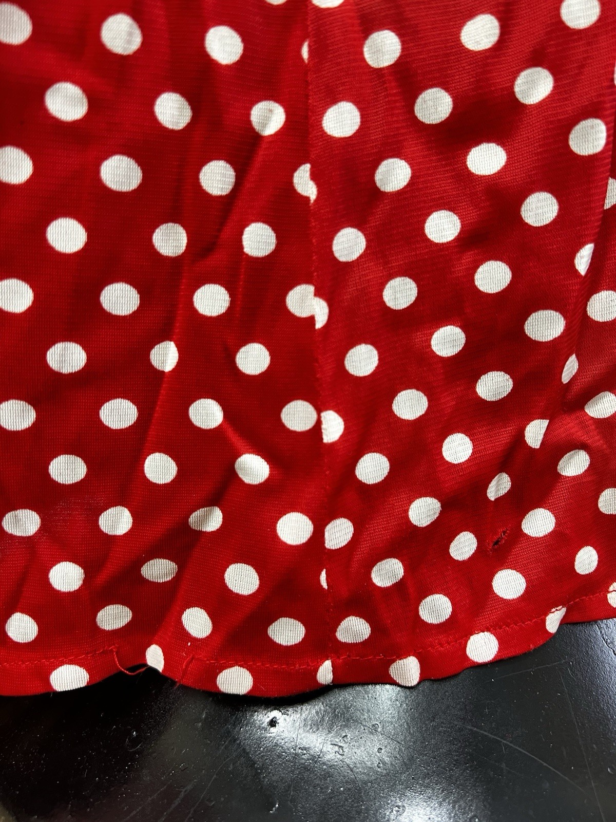Jack Hartley Miami Vintage Dress Red White Polka Dot Sailor Stretch Halter Maxi