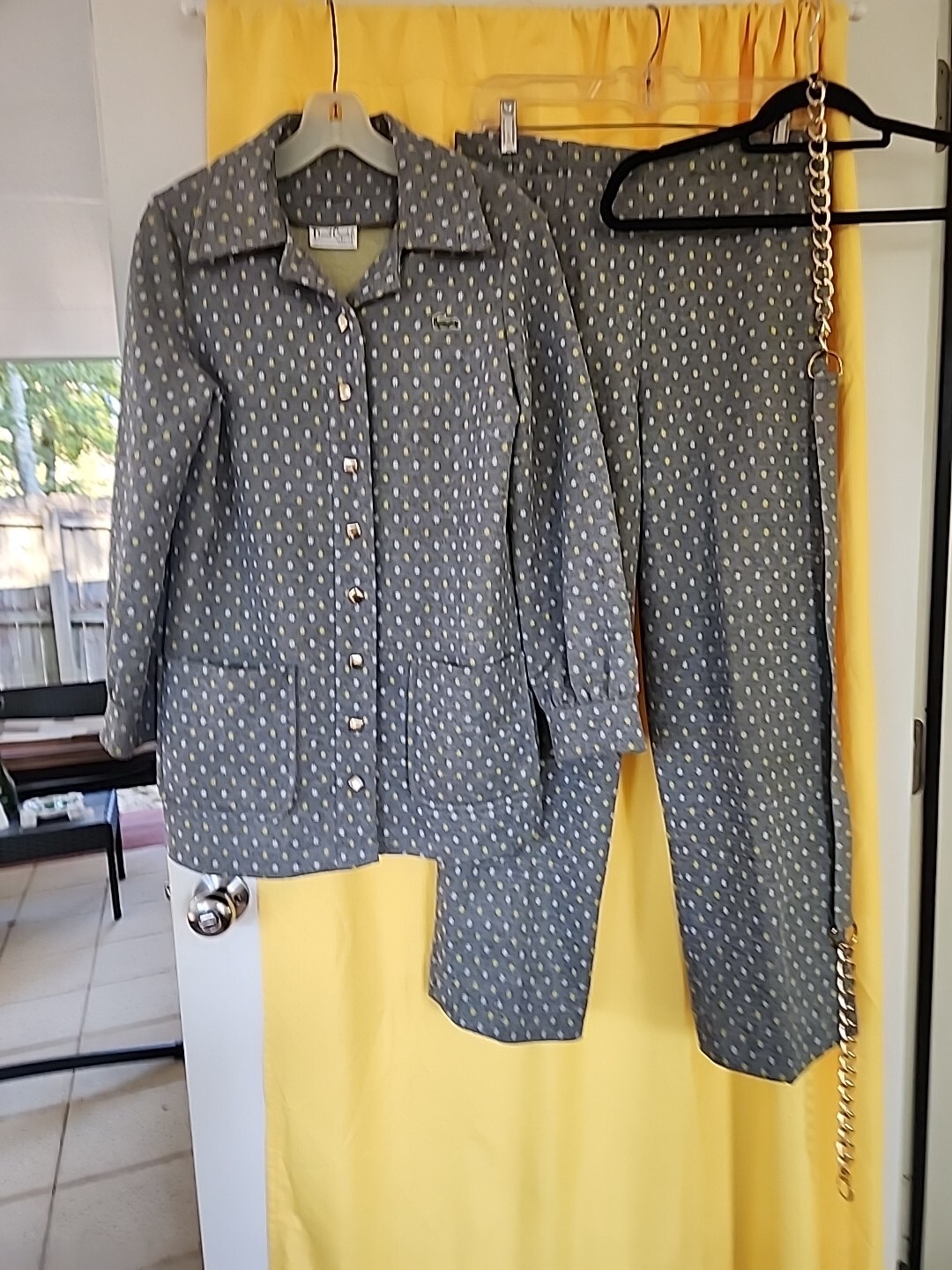 Vintage 60’s David Crystal Shacket, Belt & Pant Set # Design No Correct Size See