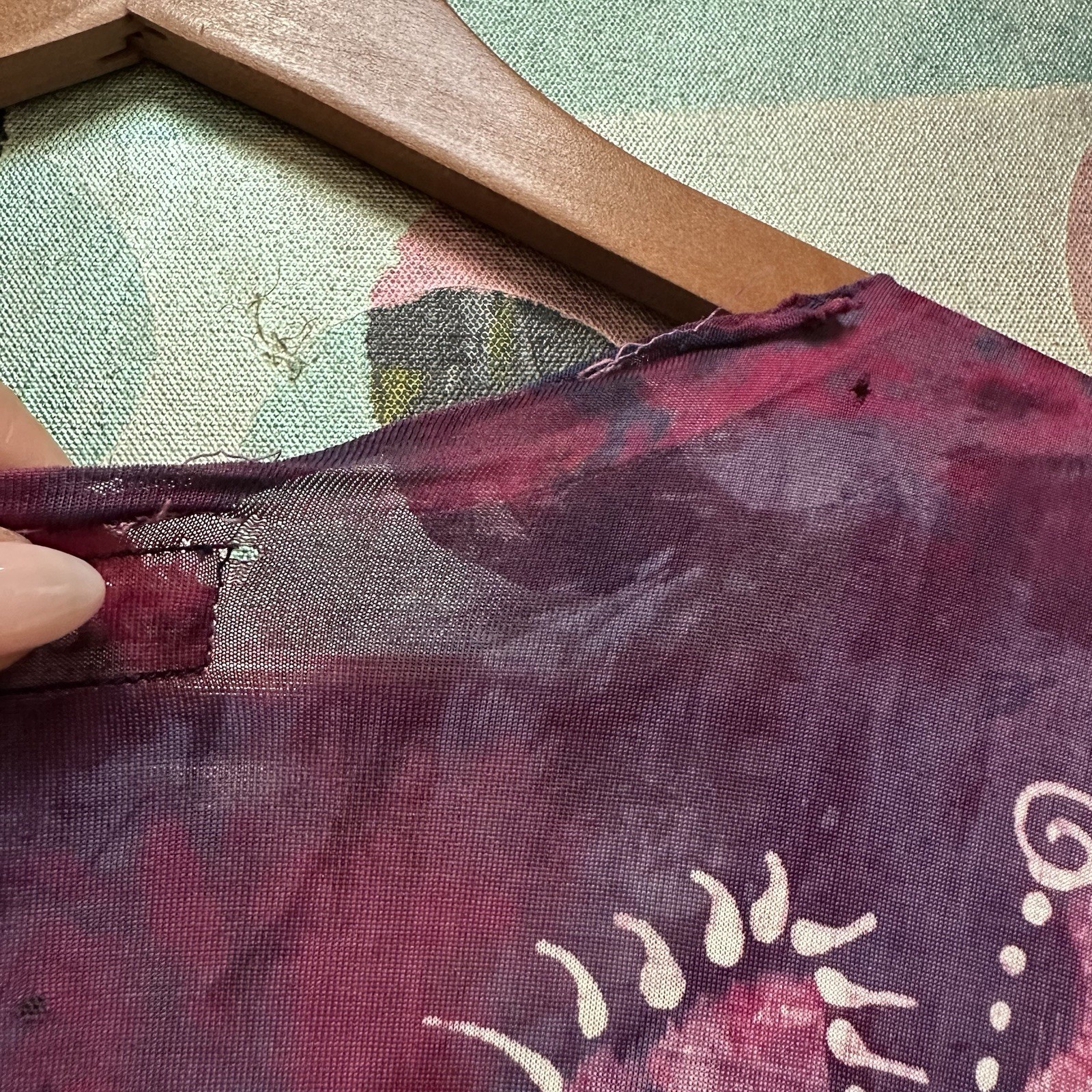 True Vintage 60s 70s hippie Batik Tie Dye Shirt
