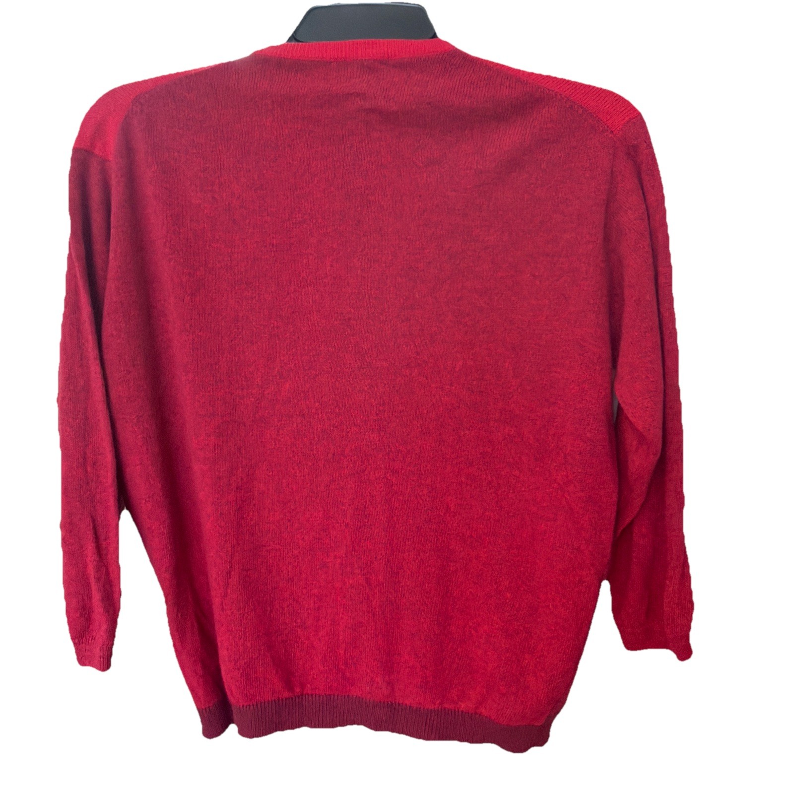 Vintage 1950s Ballantyne Scotland 100% Cashmere Cardigan Sweater Bond Street Red