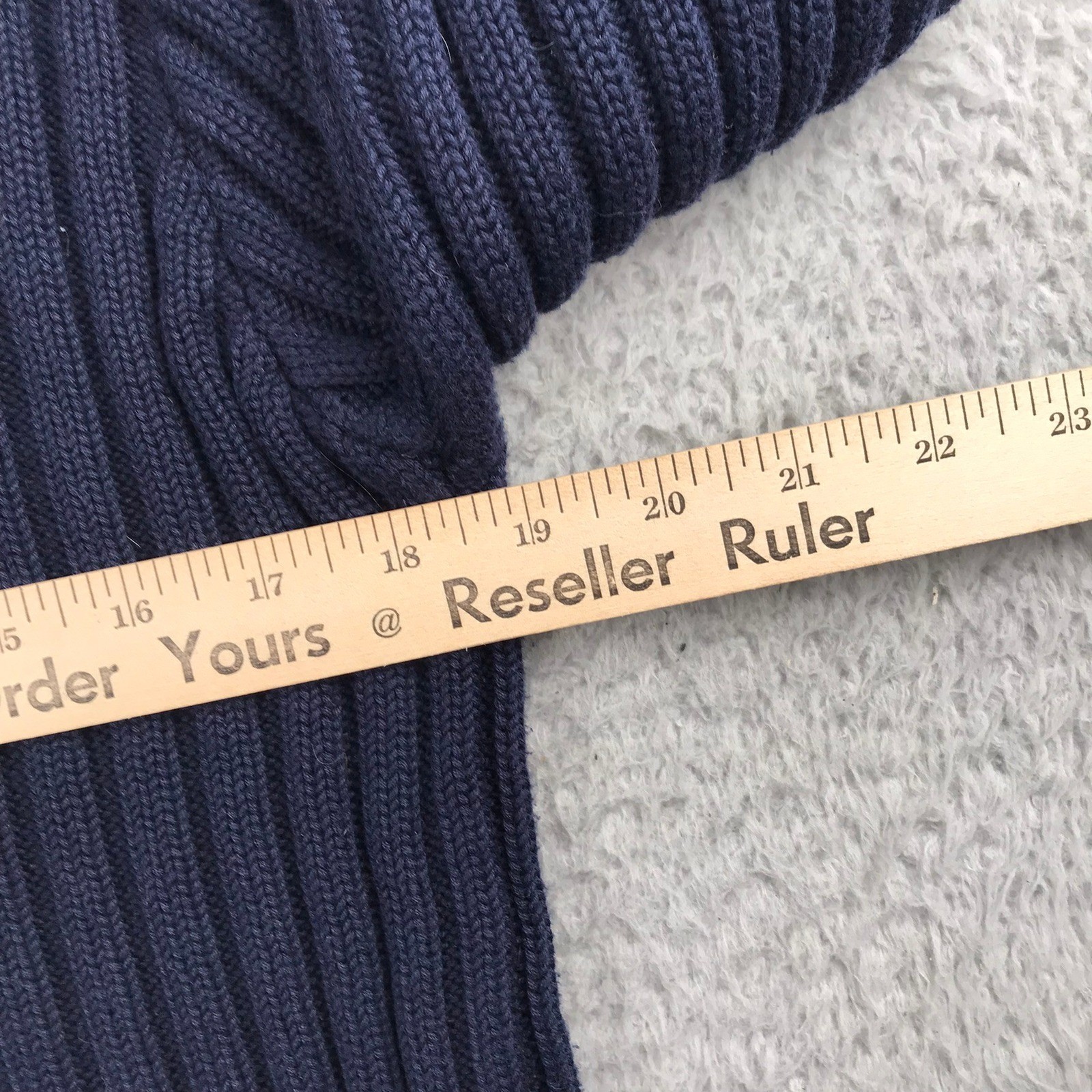 Vintage 90s Abercrombie & Fitch Turtleneck Sweater Womens M Navy Ribbed Knit