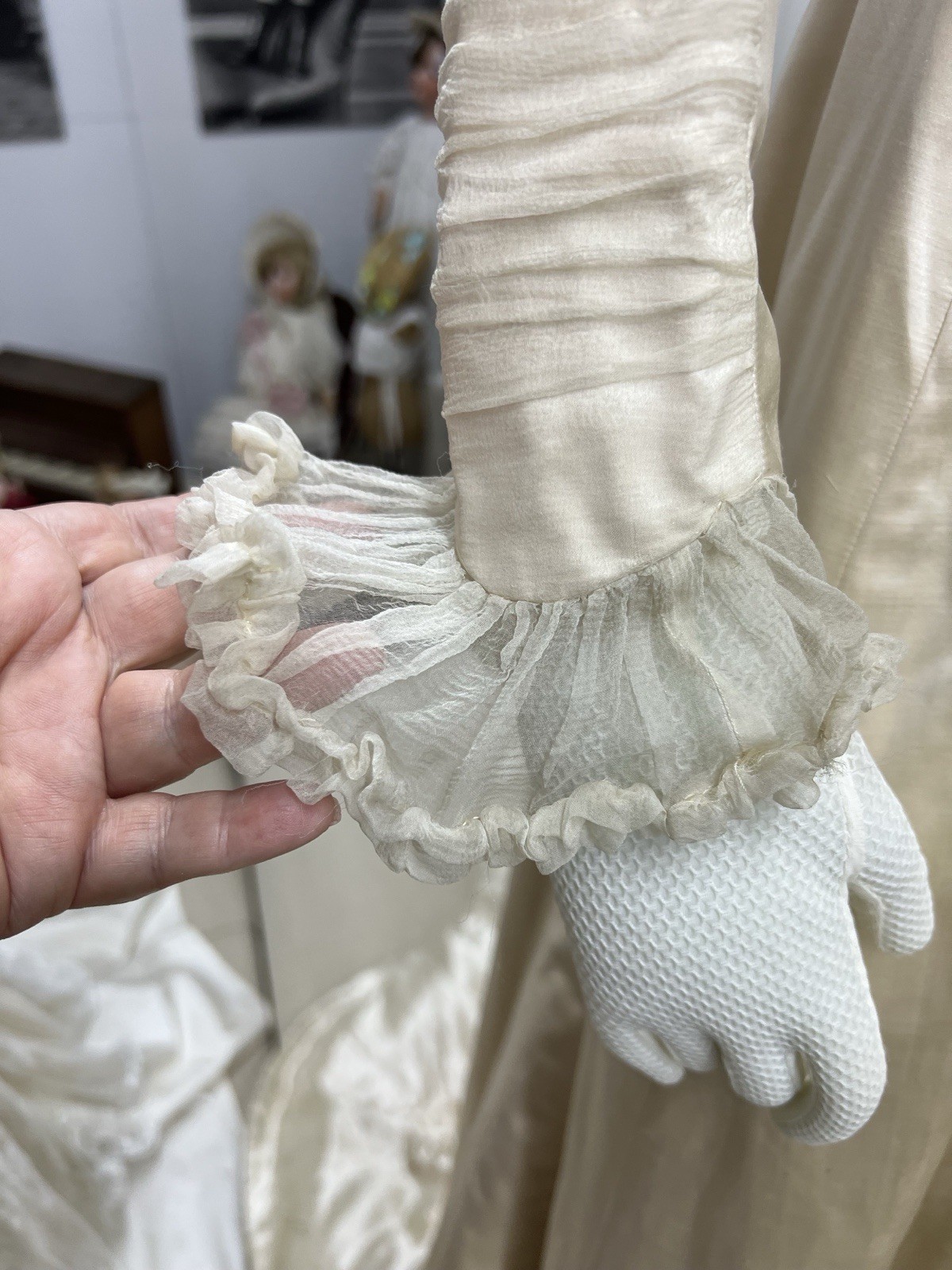 Antique.Edwardian Two-piece wedding suit. 1901, France