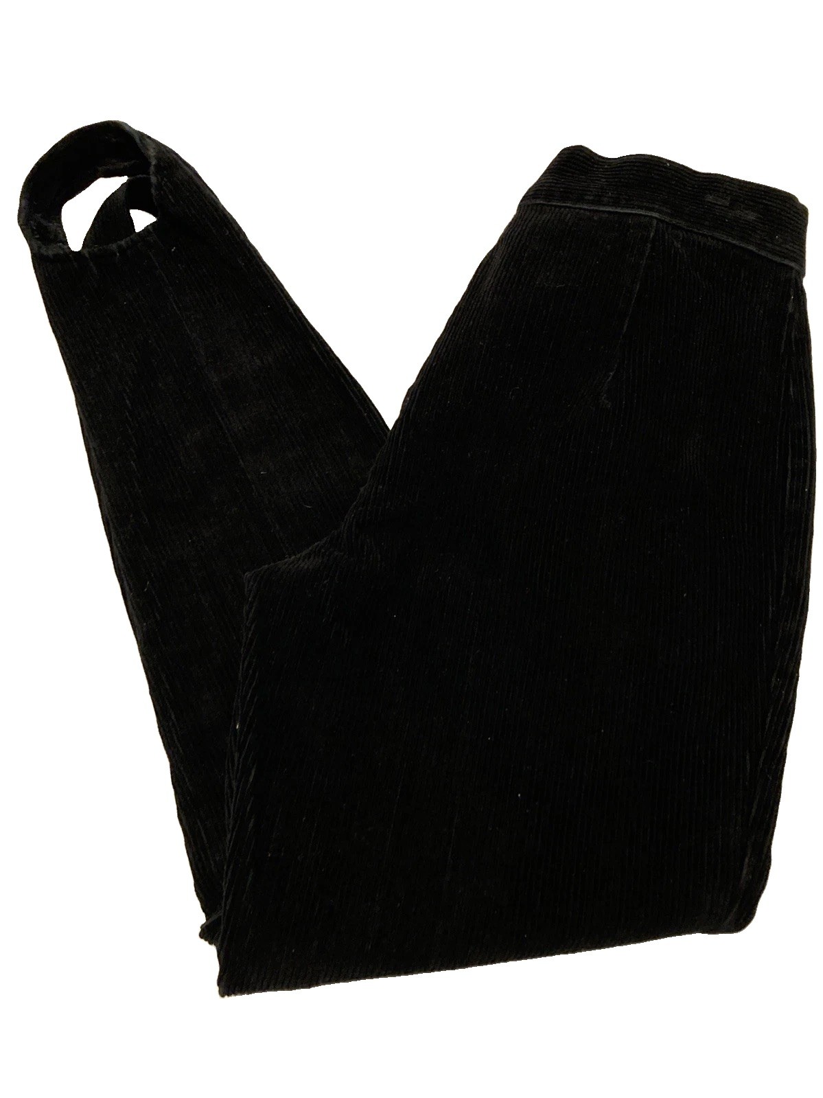 Pasta Women’s Size 7/8 Vintage Black Corduroy Stirrup Pants 1980s Excellent VTG.