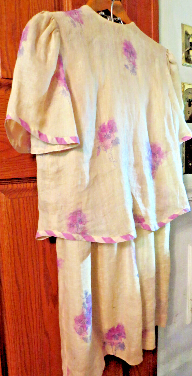 Vintage Hanae Mori Boutique 2 PIECE SZ 4 FINEST LINEN MONEY CAN BUY SEE DESCRIPT