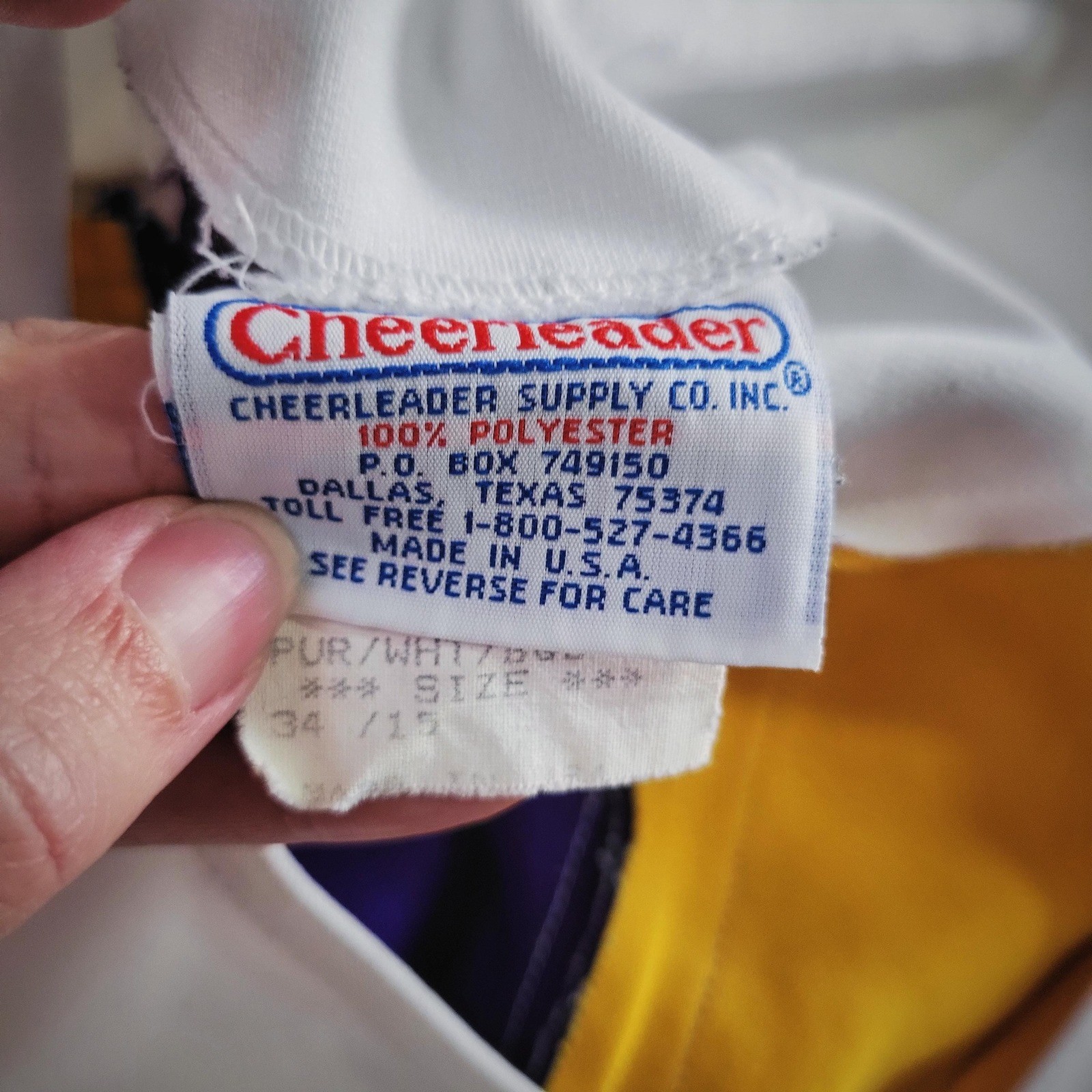 Elite Cheerleader Skirt Set PC School Vintage 1990s Purple Gold Cheer Uniform XS