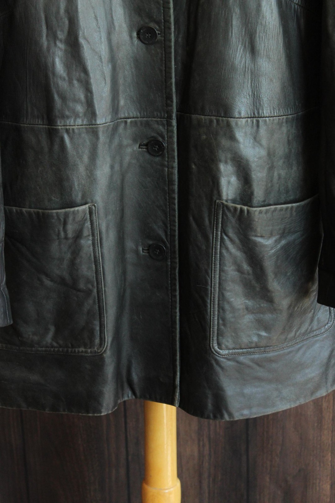 Vintage 1990s Leather Jacket, Volup Size 2X Wilsons Leather Black Car Coat, Pell
