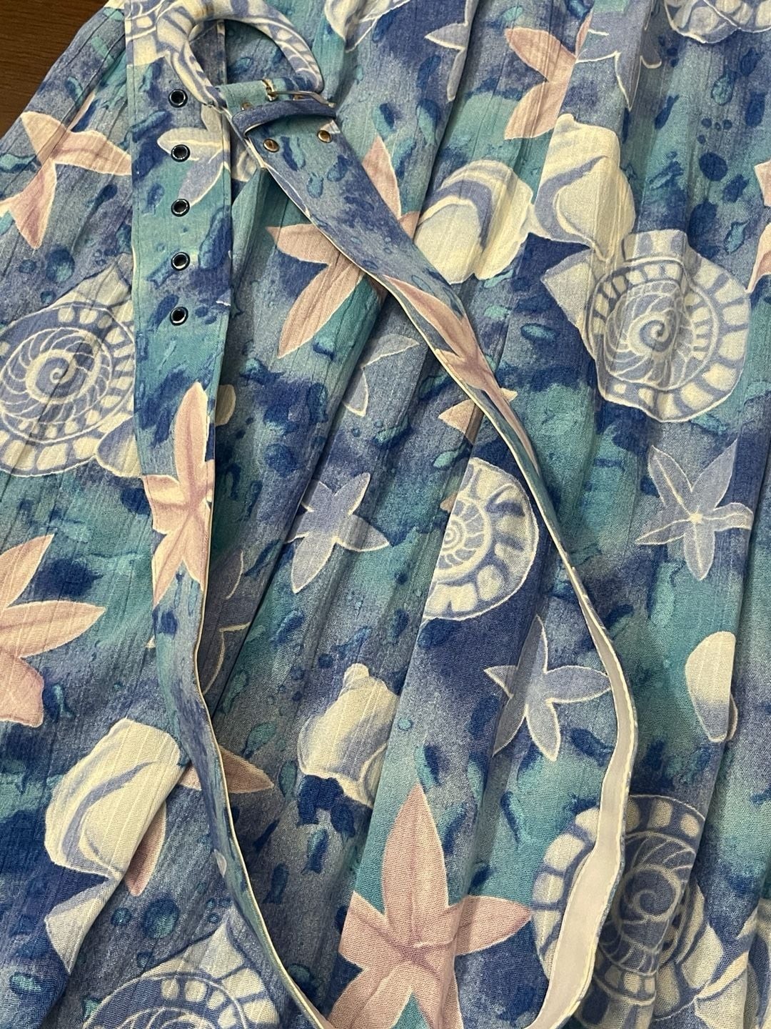 VTG Leslie Fay Petite Collections Vintage 80s Blue Midi Dress with Belt