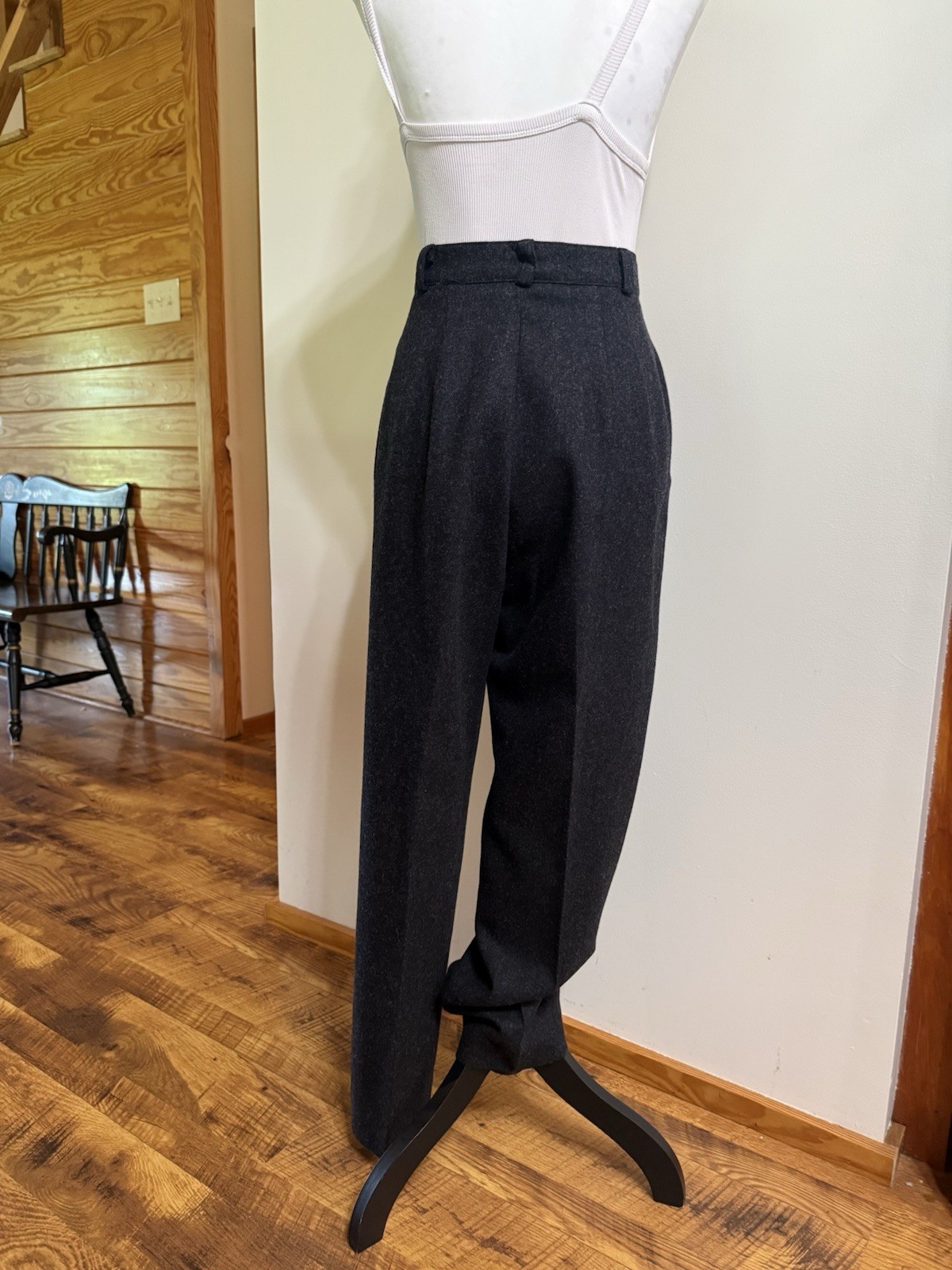VTG Sharon Young 100% Wool Sz 10 Pant Suit Military Double Breasted