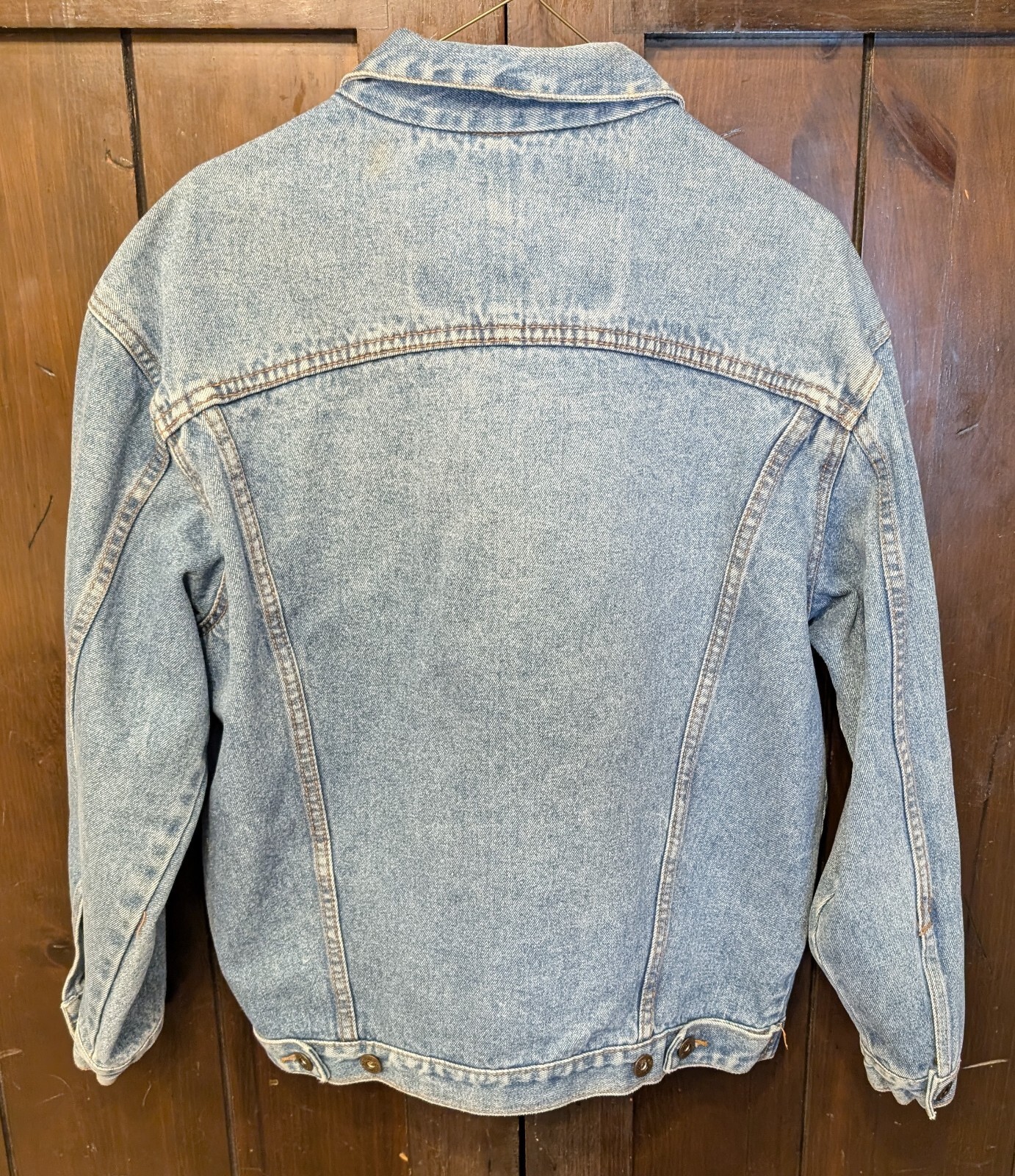 Vintage 80s Bonjour Denim Jean Jacket Mensi Medium – Solid Jacket 100% Cotton