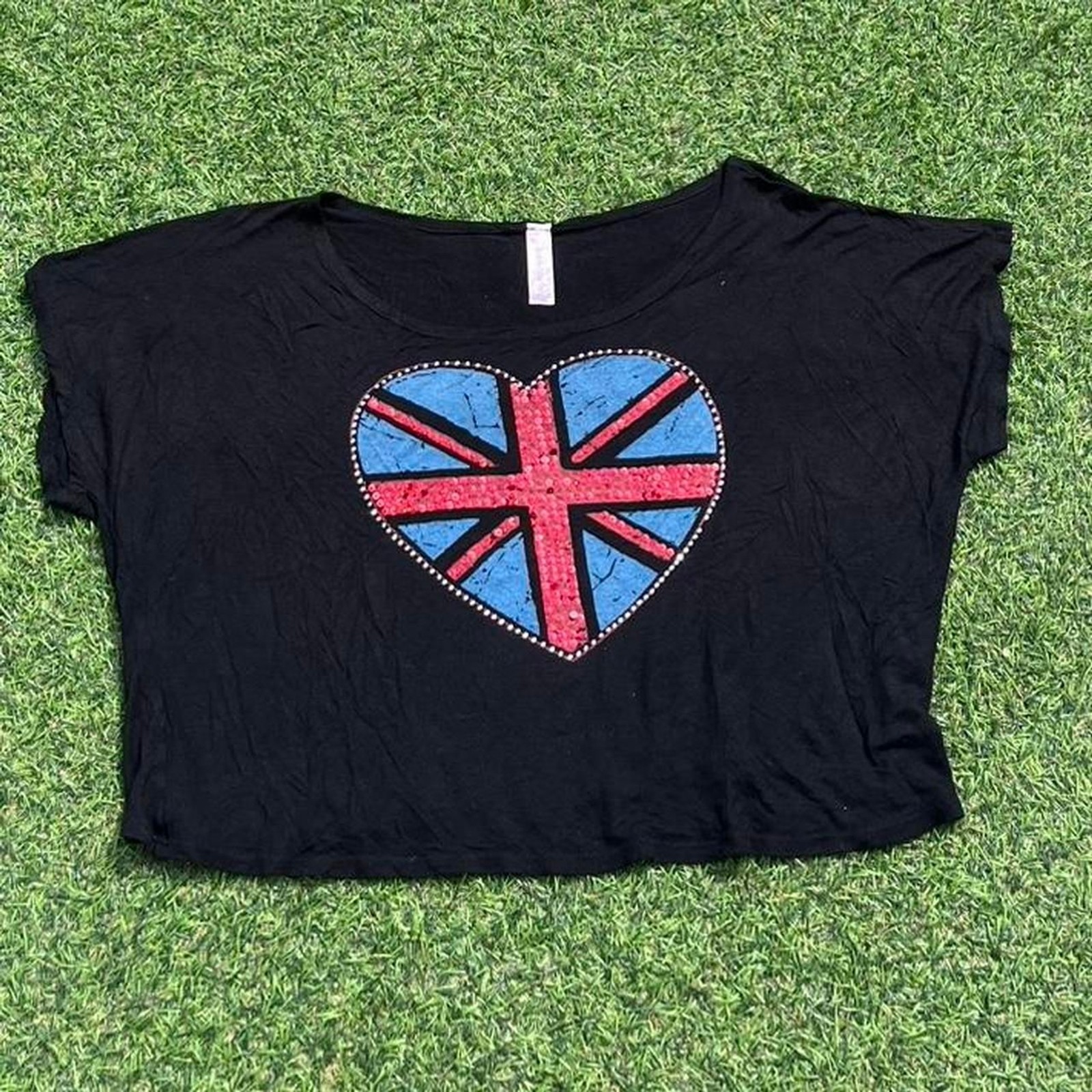 Addictive Y2K UK Heart Women’s multi Crop-top