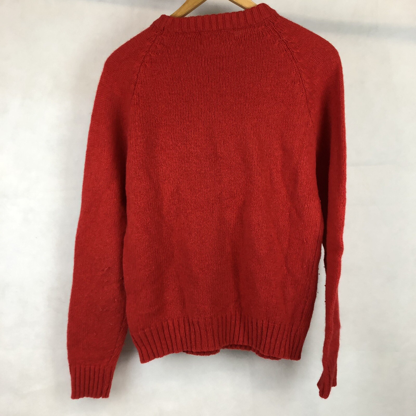 1980s VTG M Red Sweater Wool Blend Pullover Crew Neck McGregor USA Mens Womens