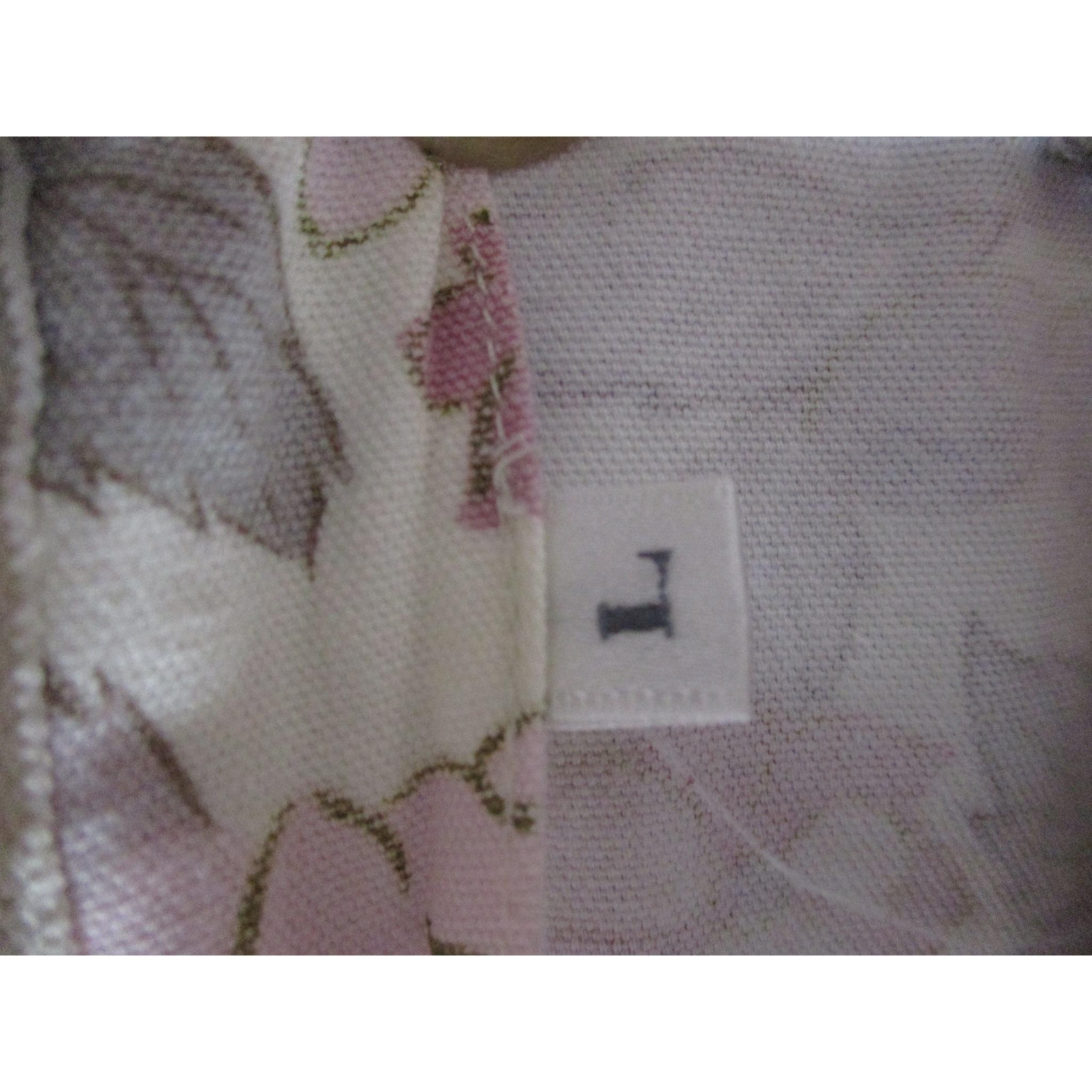 Calico Pink Gray Floral Vintage Boho Chic Aline Skirt Womens Size Large