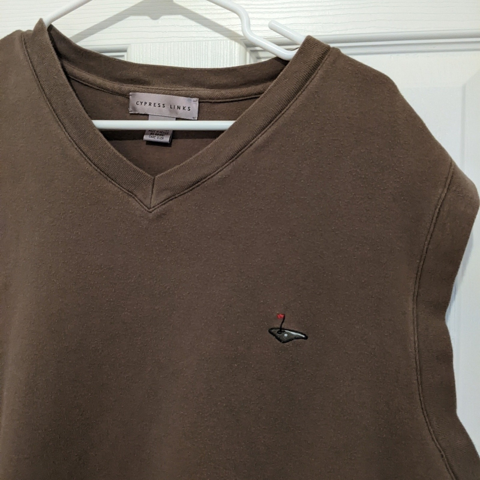Vintage Cypress Links Sweater Vest Green Cotton Golf Size XL