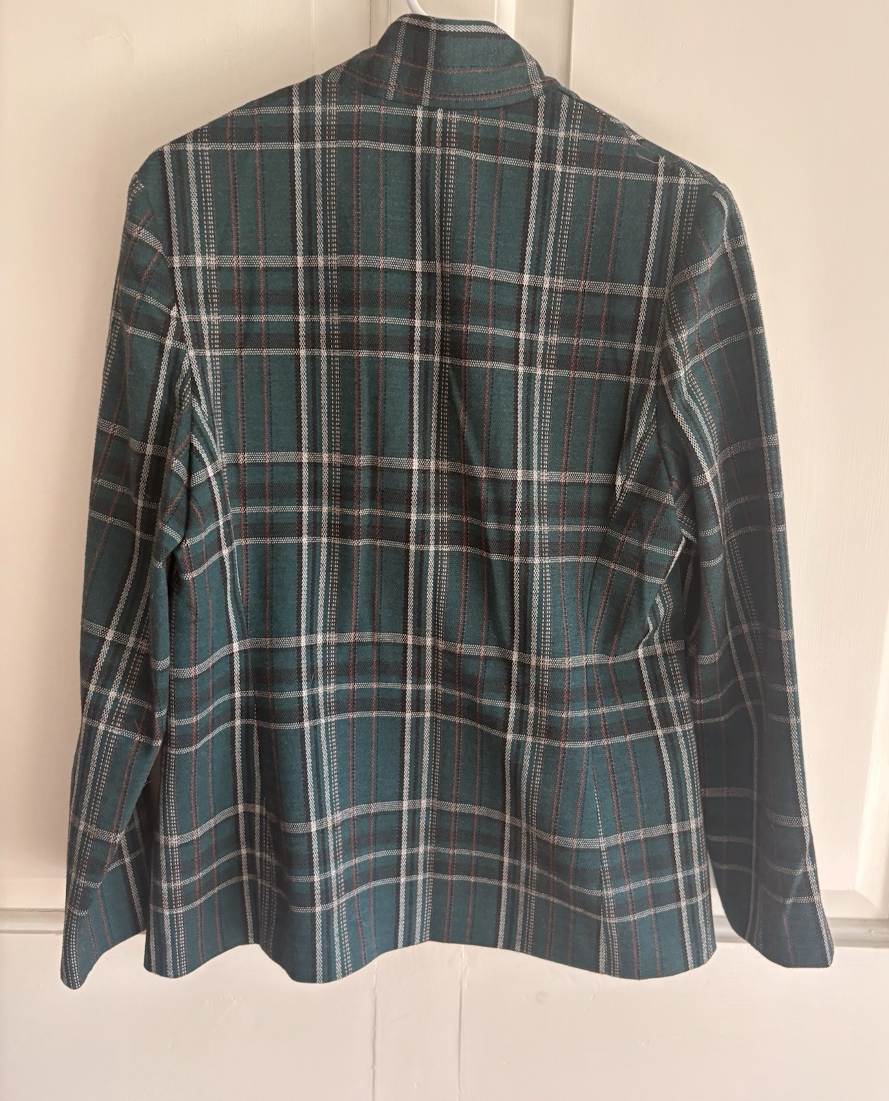 Vintage Devon Green Tartan Plaid Blazer Jacket Women’s Single Button Check