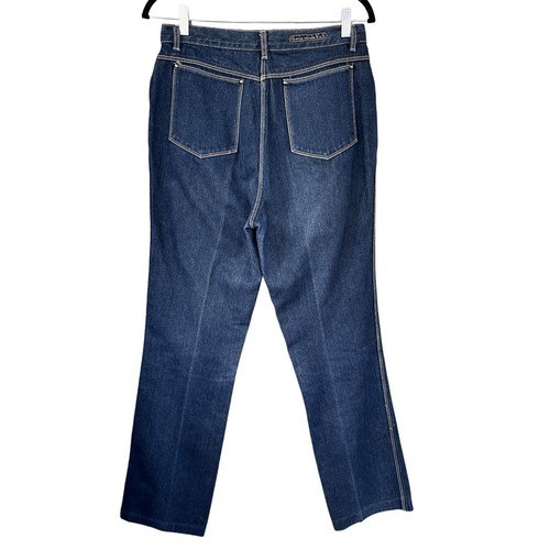 T2 Vintage Gloria Vanderbilt 1970s High Waisted Straight Leg Jeans Indigo 30