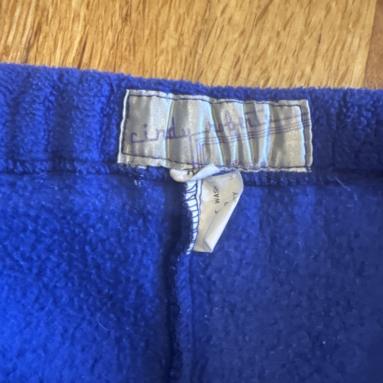 Cindy Robert’s Fleece Royal Blue Pants Seattle Size 30×29 Elastic Waist A5