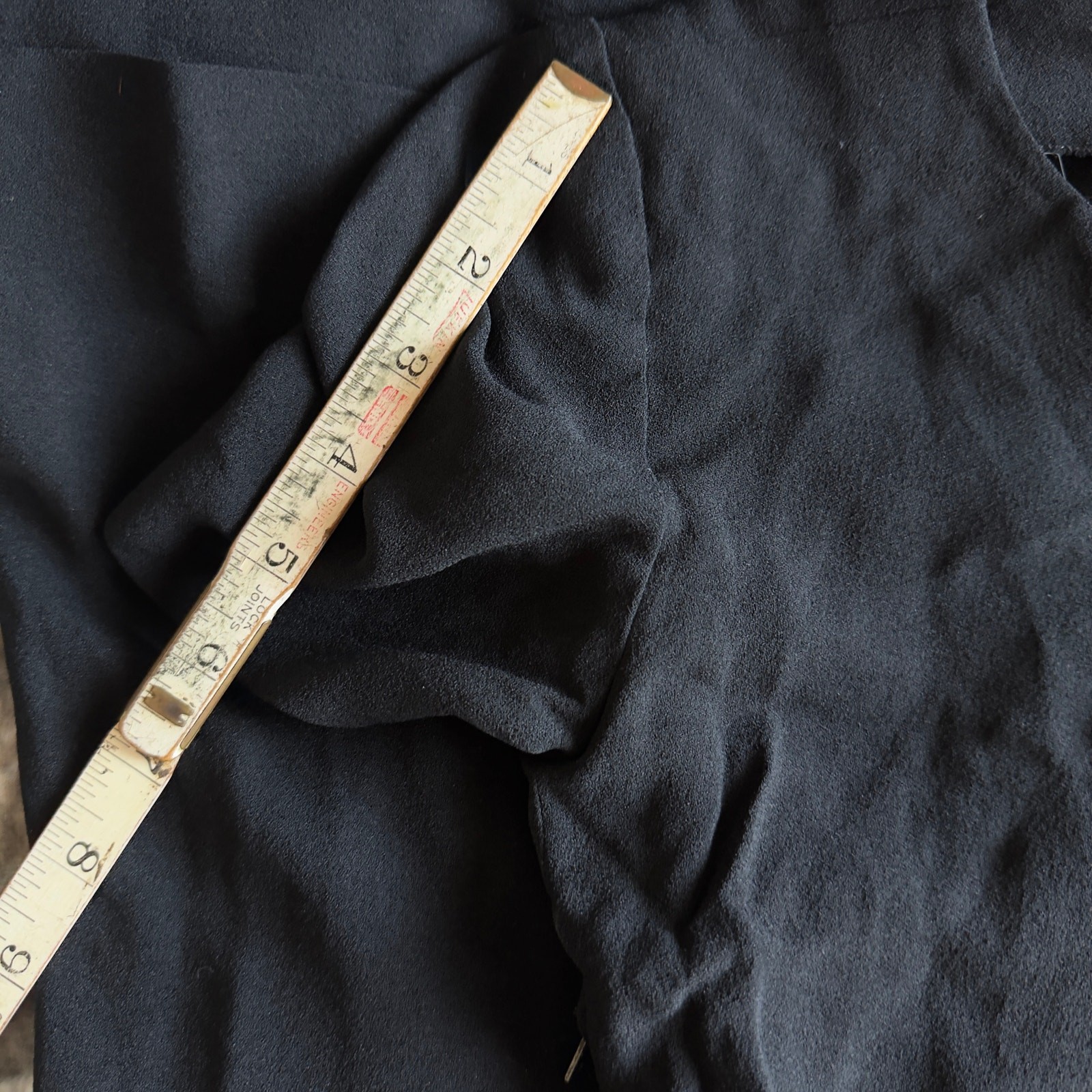 Vintage 1940s Black Rayon Maxi Cocktail Dress Gown 24” Waist Size Small READ