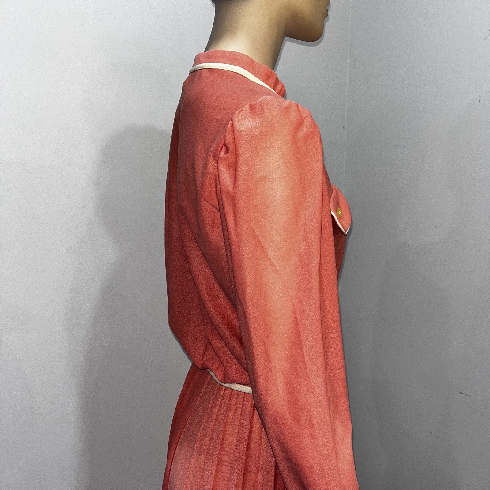Vintage Sears The Fashion Place Belted Pleated Dress 1970s Size 14