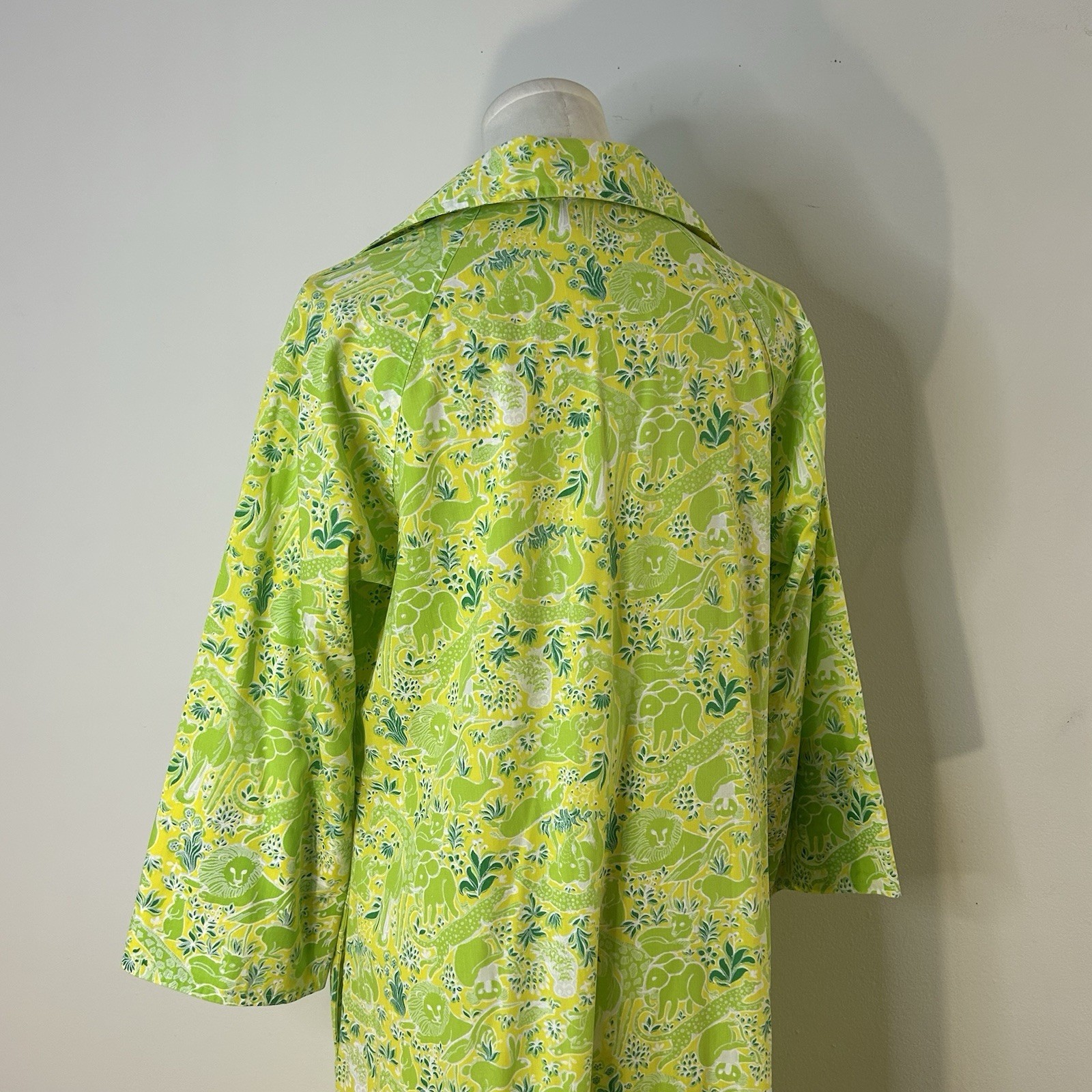 60s 70s Novelty Print Jungle Animal Dress Retro True Vintage 38 Inch Bust