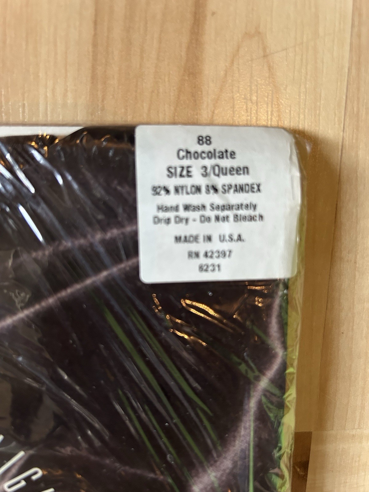 Vntg 1970’s Sheer Delight SD Exquisite Hosiery Pantyhose Chocolate Size 3 Queen