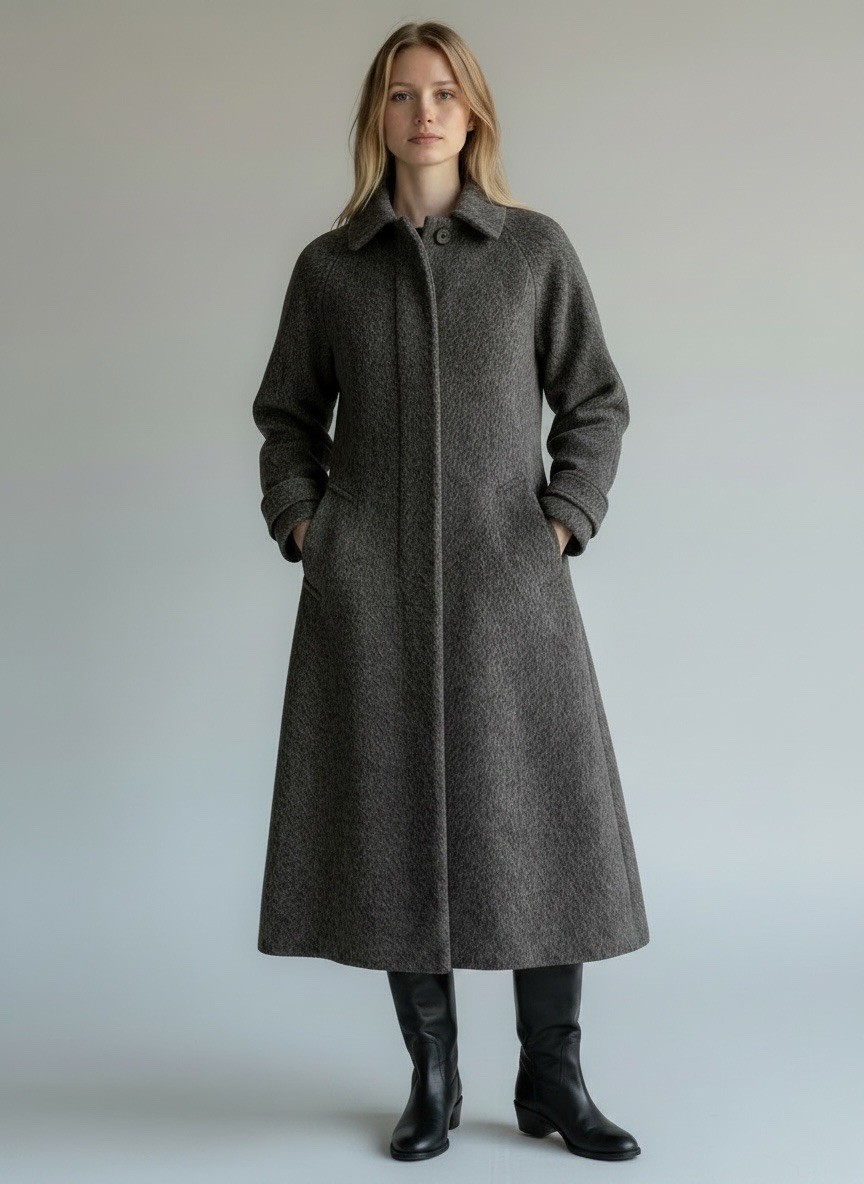Vintage Central Park Coat Winter Wool Blend Charcoal Gray Women’s 4