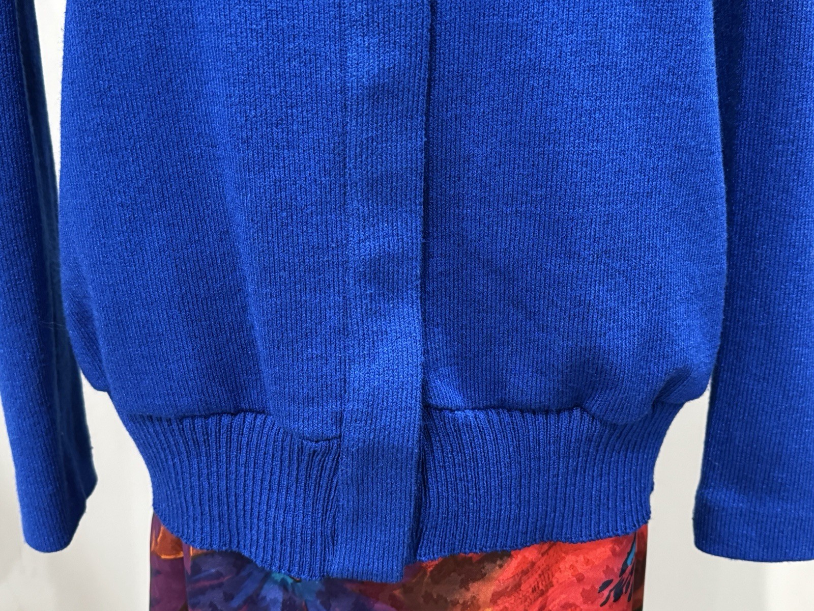Vintage 80’s Anthony Sicari Women’s Size 8 Sweater Top & Skirt Set Floral Multi