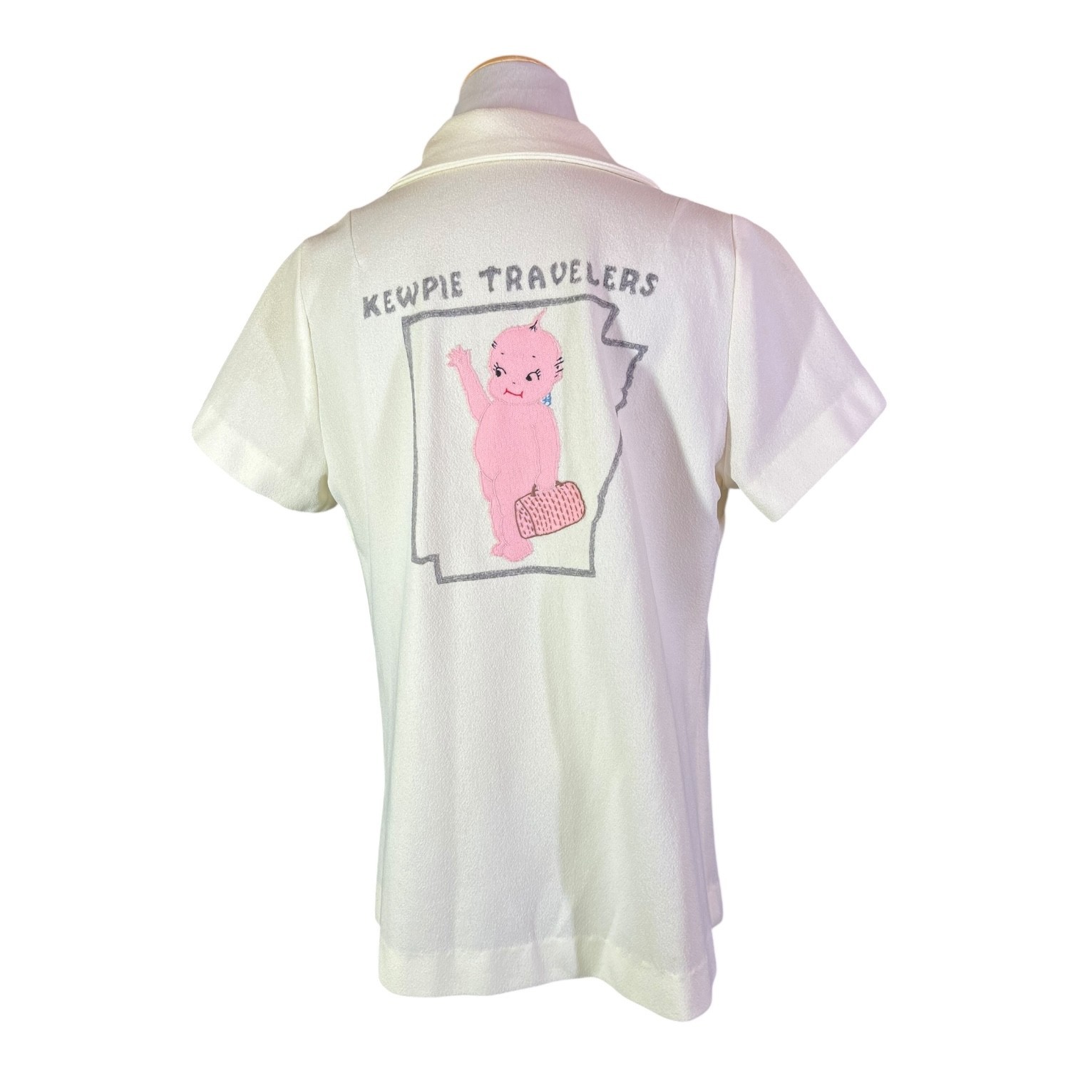 Vintage „Kewpie Travelers” Novelty Jacket Open-Front Short Sleeve