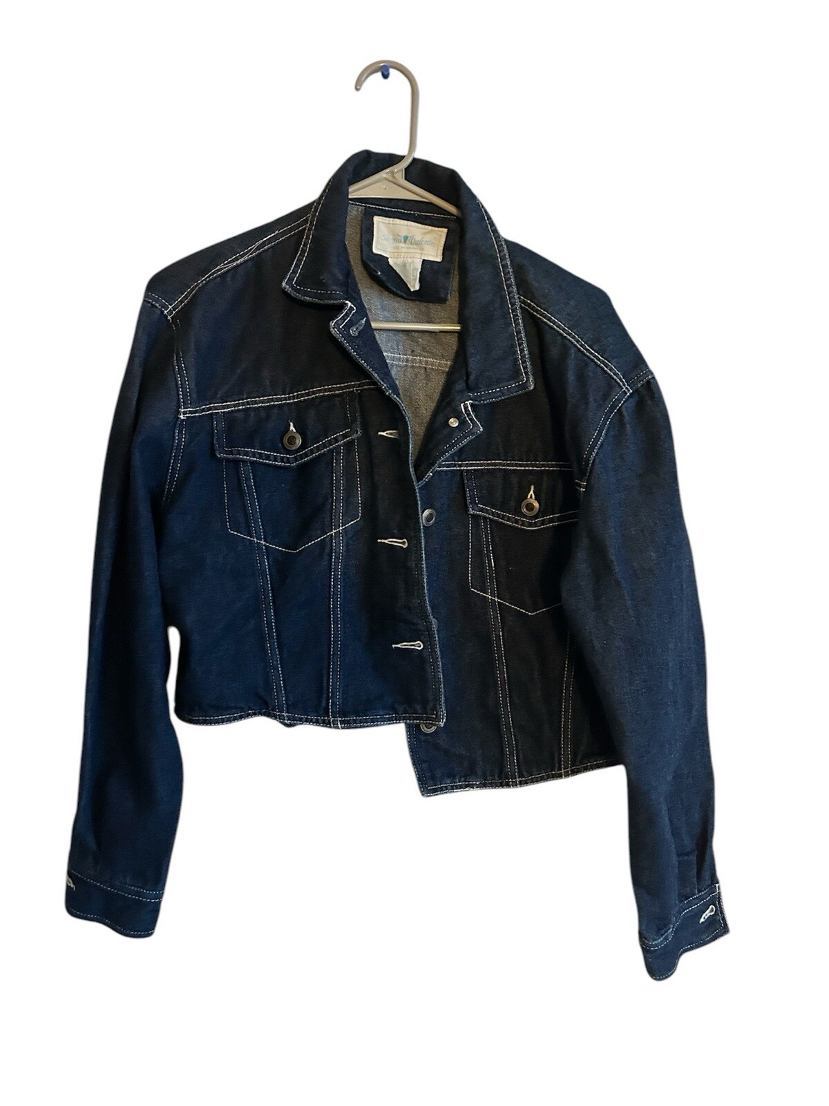 Sergio Valente Vintage 80s Cropped Denim Jacket Women’s Blue Size L