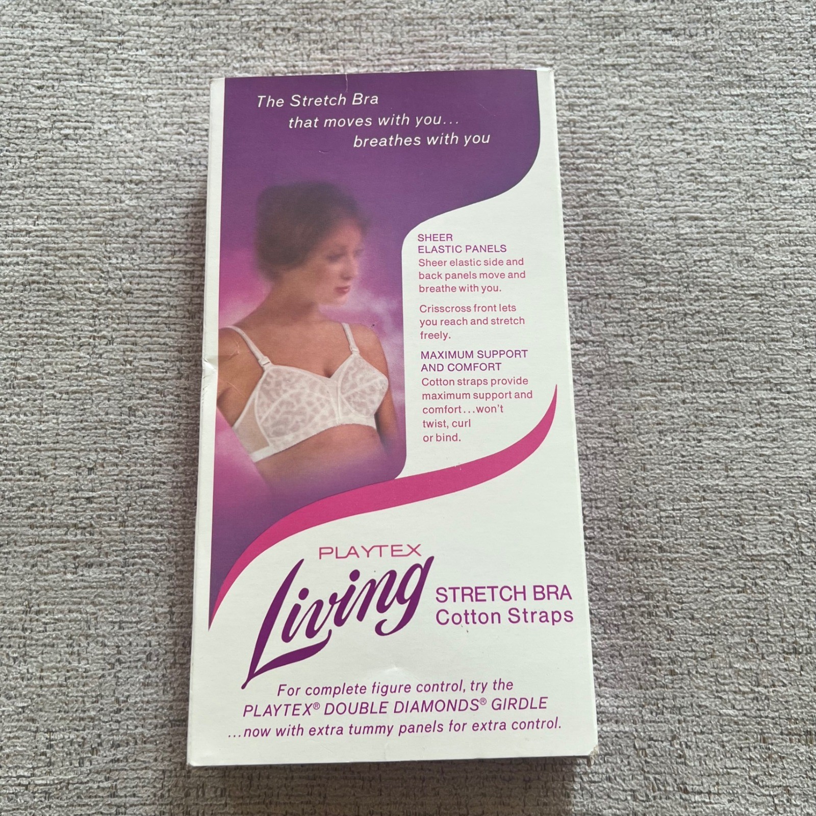 Vintage Playtex Living Stretch Bra 179 White Lace Cotton Straps 38C NIB