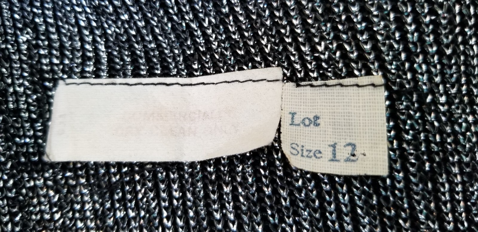Vintage Black w/ Silver Lurex Rib Knit Glen Plaid Maxi Dress- Size S – EUC
