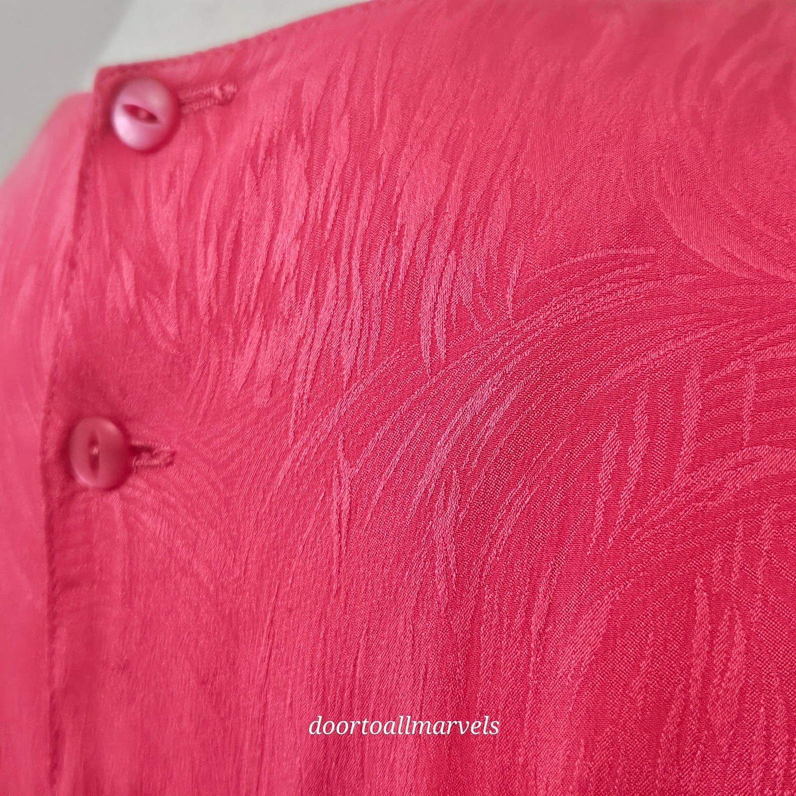VTG Nora Noh Pink Silk Ruched Dress ’80s Does ’40s sz S Chic Formal Elegant