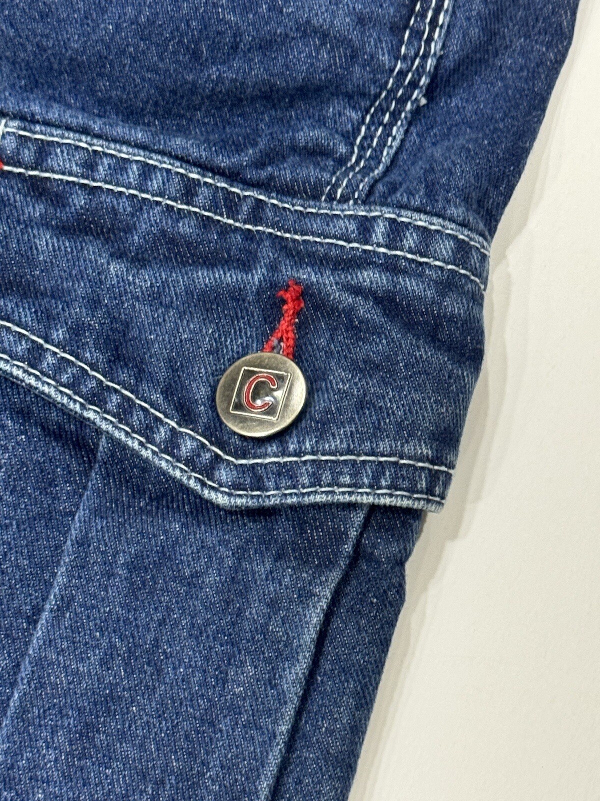 Vintage Crest Jeans Brand Women’s Overalls 1990s Farm Denim Size Large L