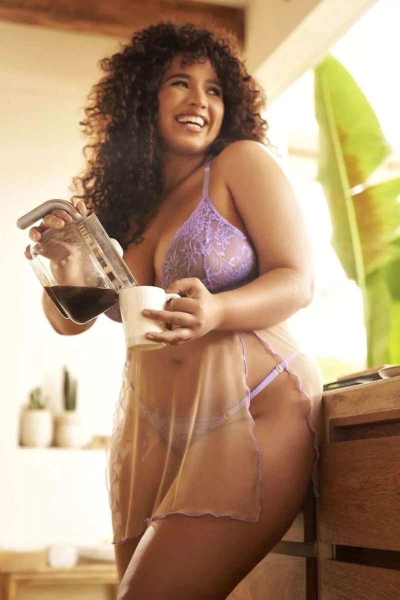 Mapale Plus Size Verona Babydoll Lingerie NIB 1X/2X Free Shipping