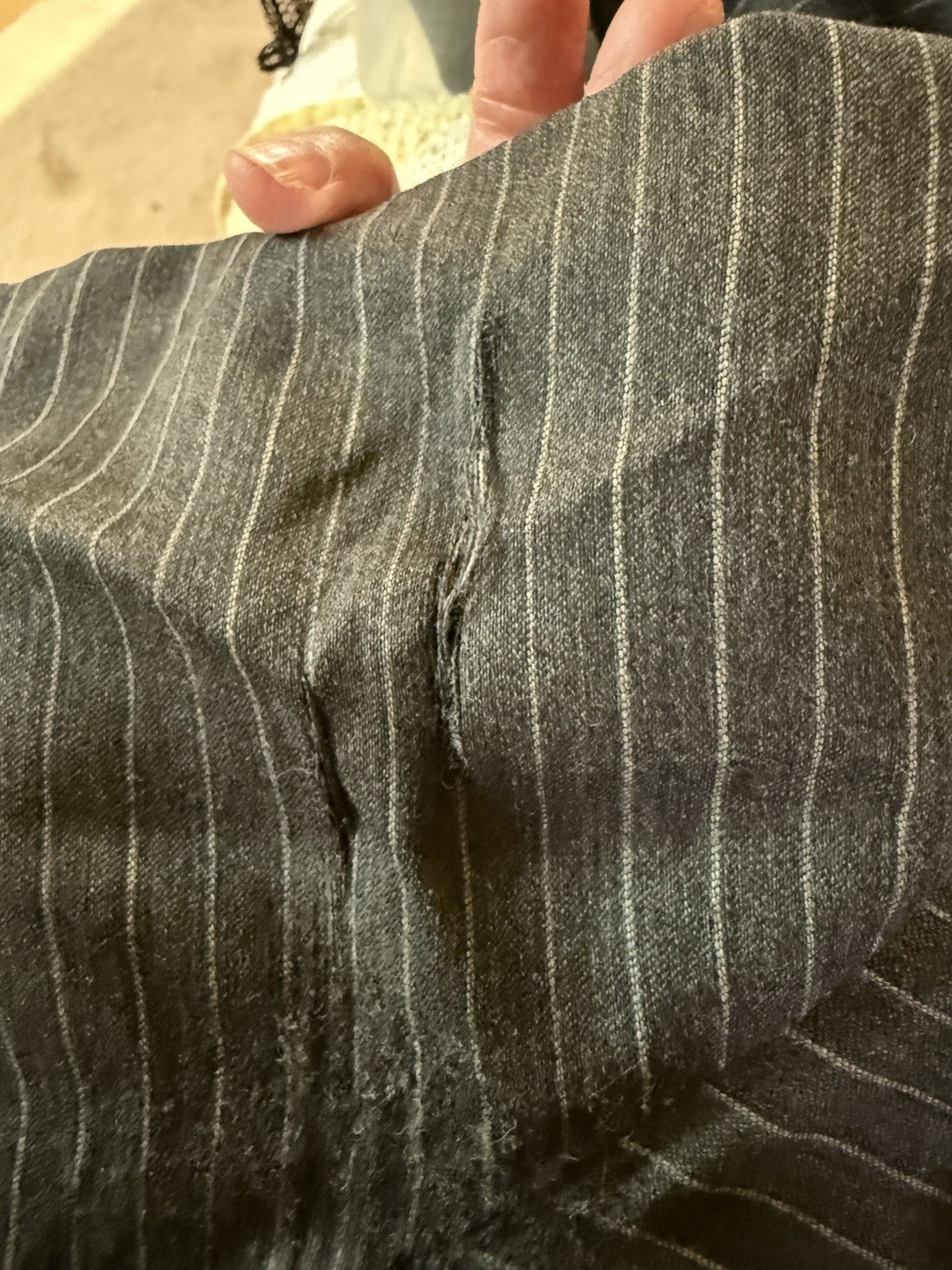 Vintage 1950s Women’s Dress Size 2 Carlye Black Grey Pinstripe