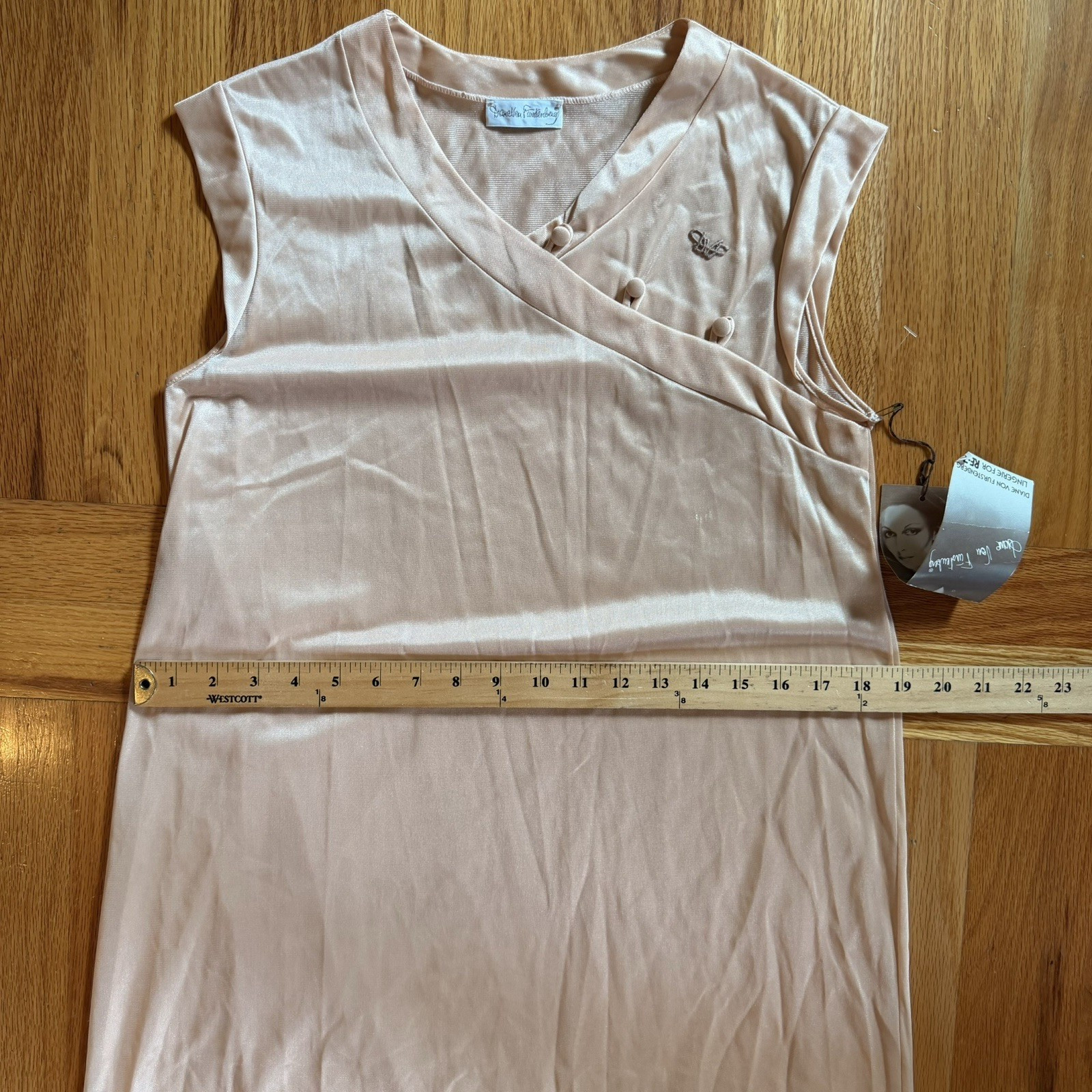 Vintage 70s Diane Von Furstenberg DVF RE-7 Asian Style Long Nightgown Small NWT