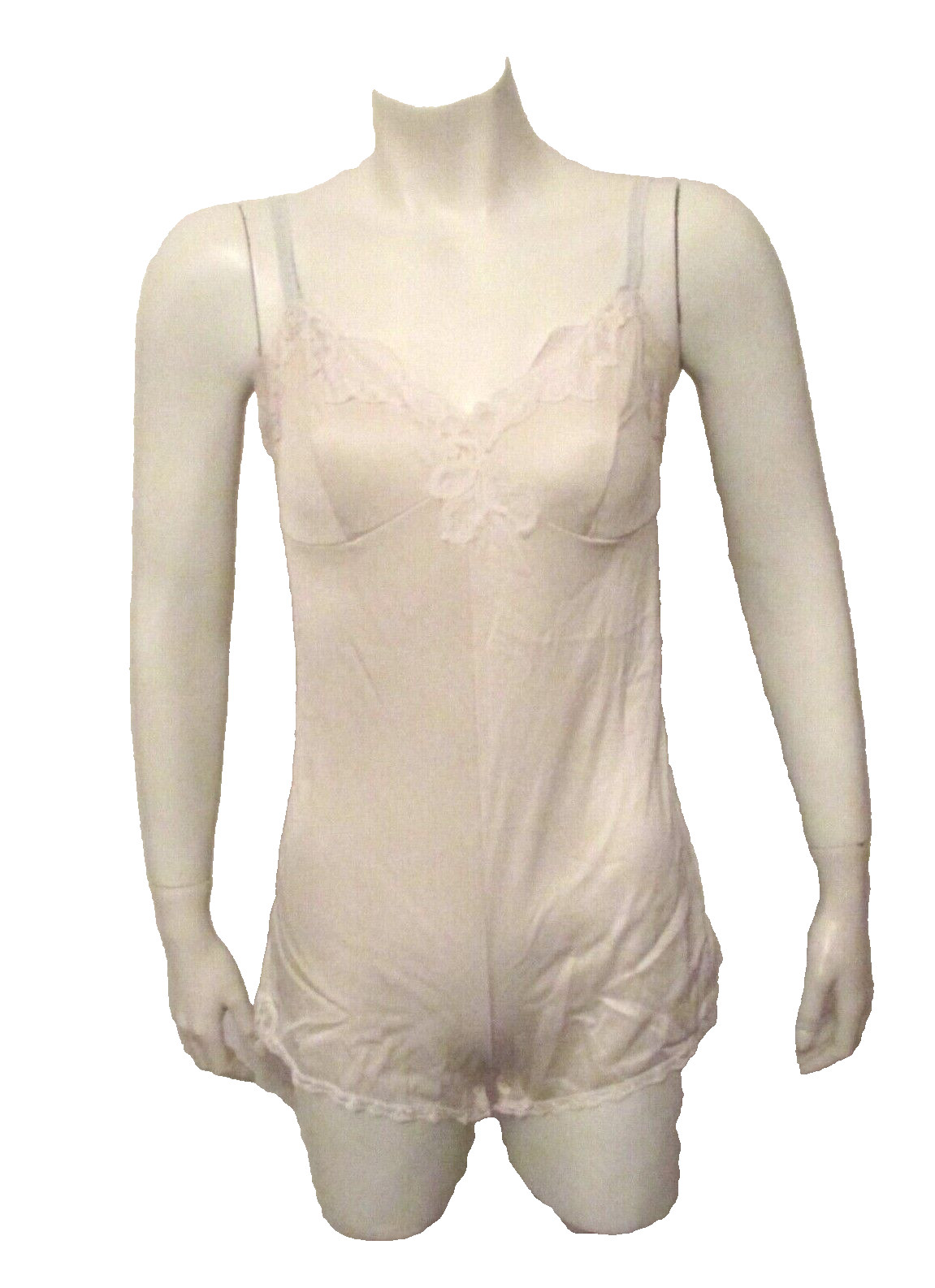 Kayser Lingerie Silky Tricot Nylon Lace One Piece Teddy Bodysuit 32 USA made
