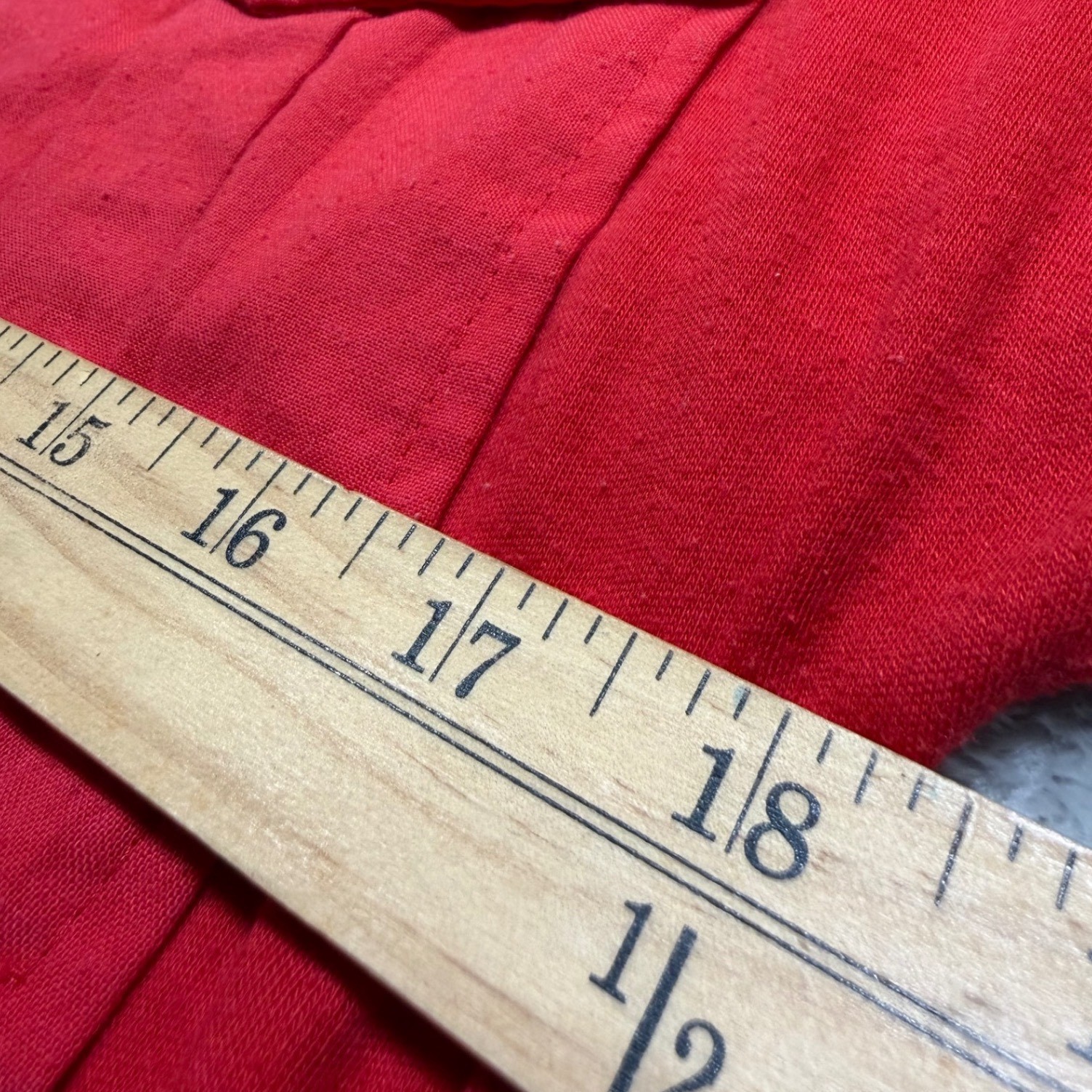 Vintage Beldoch Popper Red Henley Cargo Top Crochet Yoke Size L 80s Cotton Blend